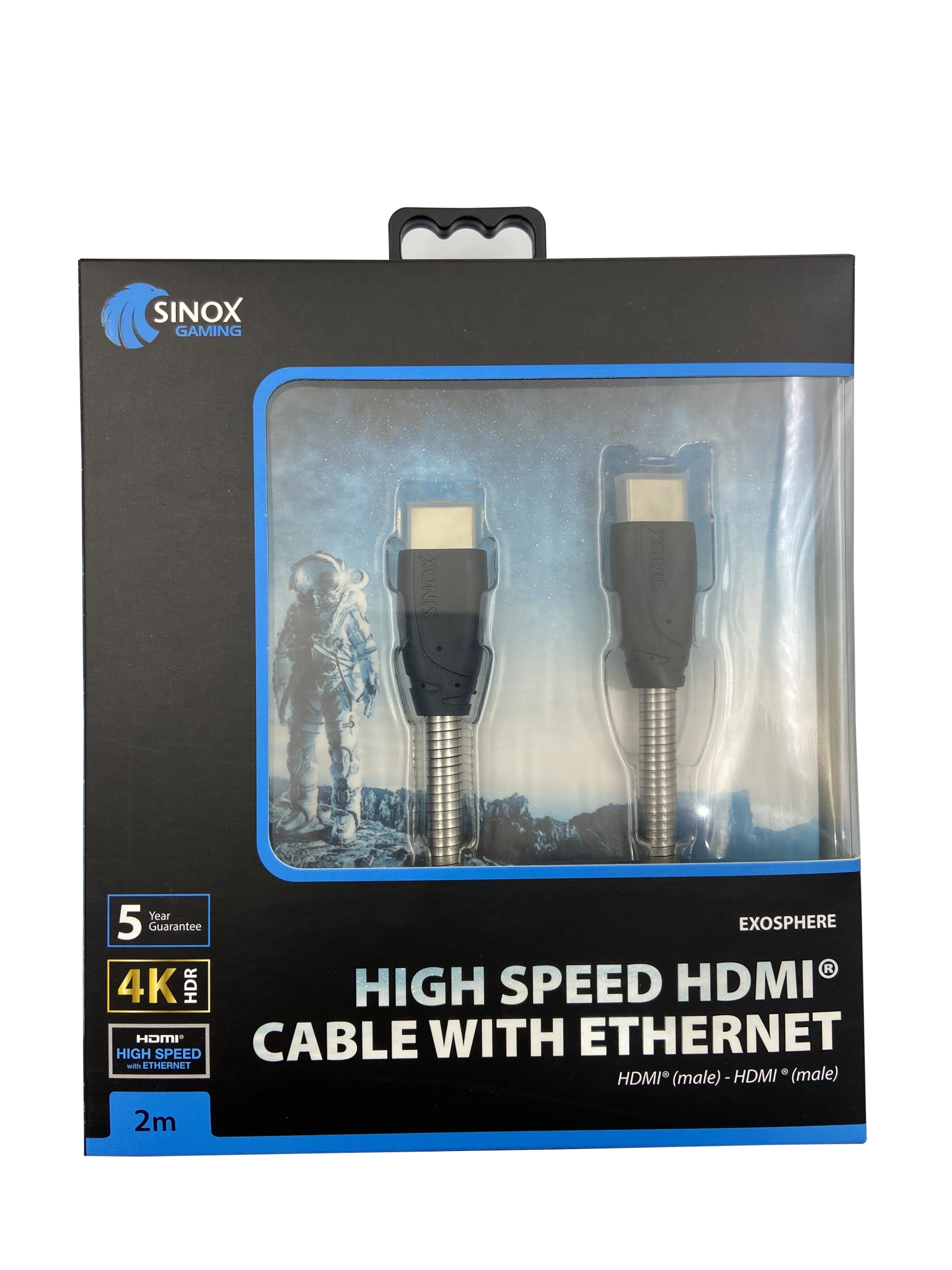 Sinox Gaming HDMI™ cable 4K60Hz+E. 2m. Steel