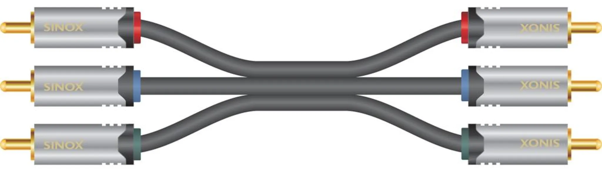 Sinox SHD Composite Cable. 1.5m. Grey/Black