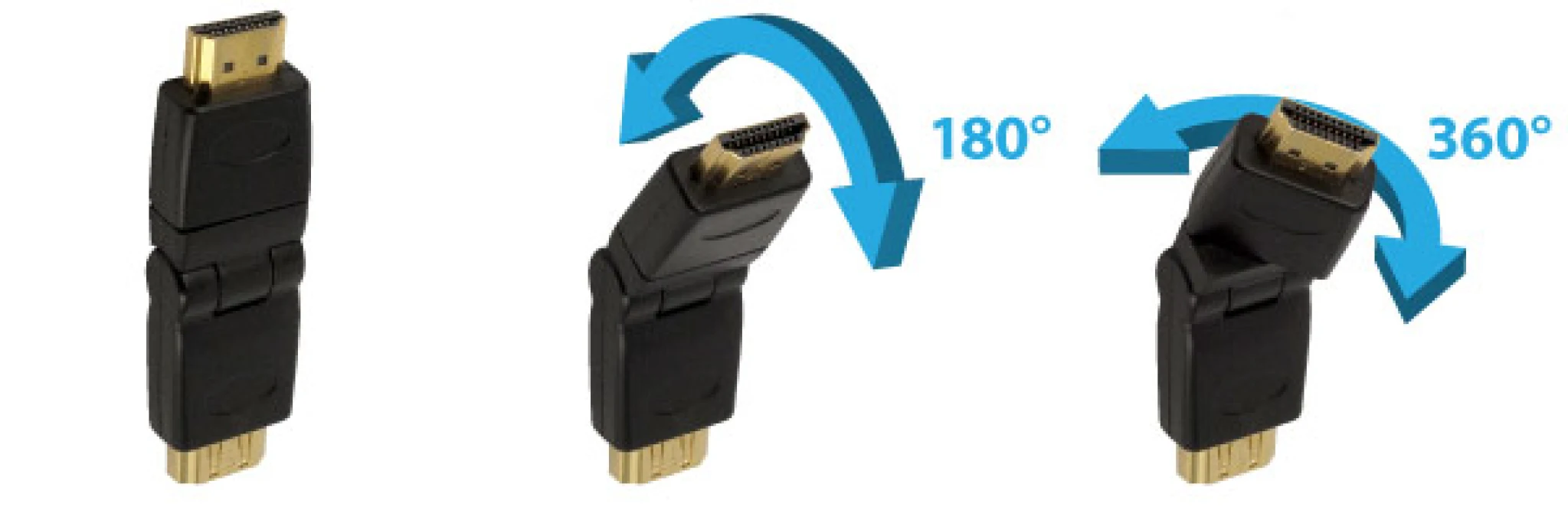 Sinox swivel HDMI™ adapter. Grey