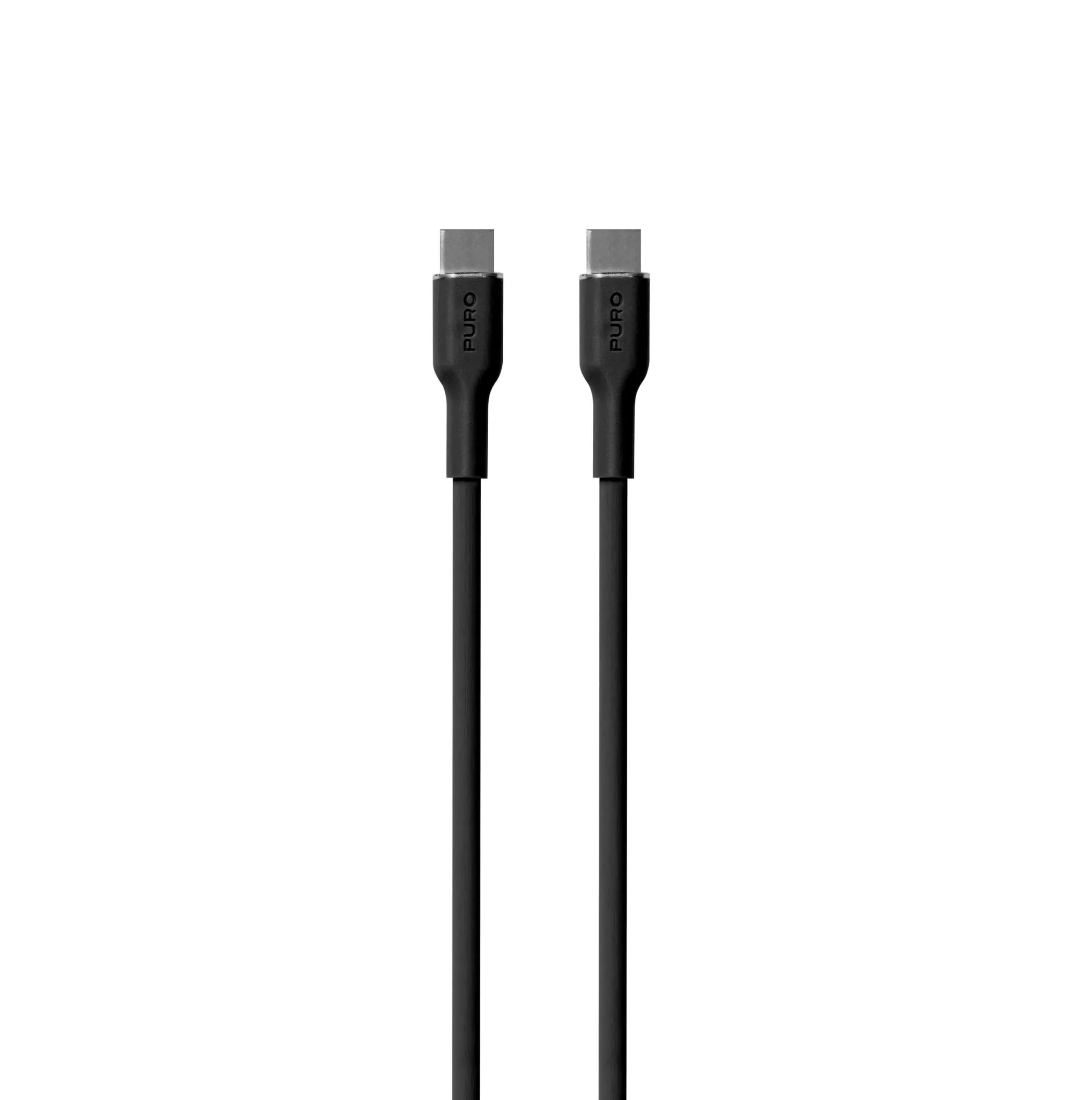 PURO Power And Data Sync SOFT Cable From USB-C To USB-C 1,5m