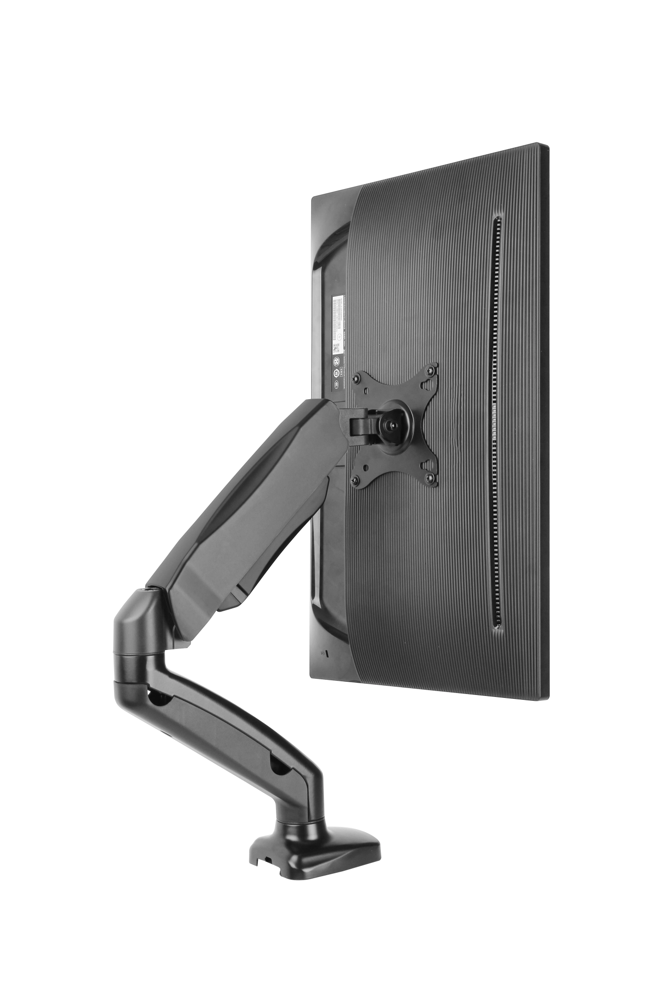 Sinox Office Single Monitor Desk Mount with Gas Spring. Up to 32". Black