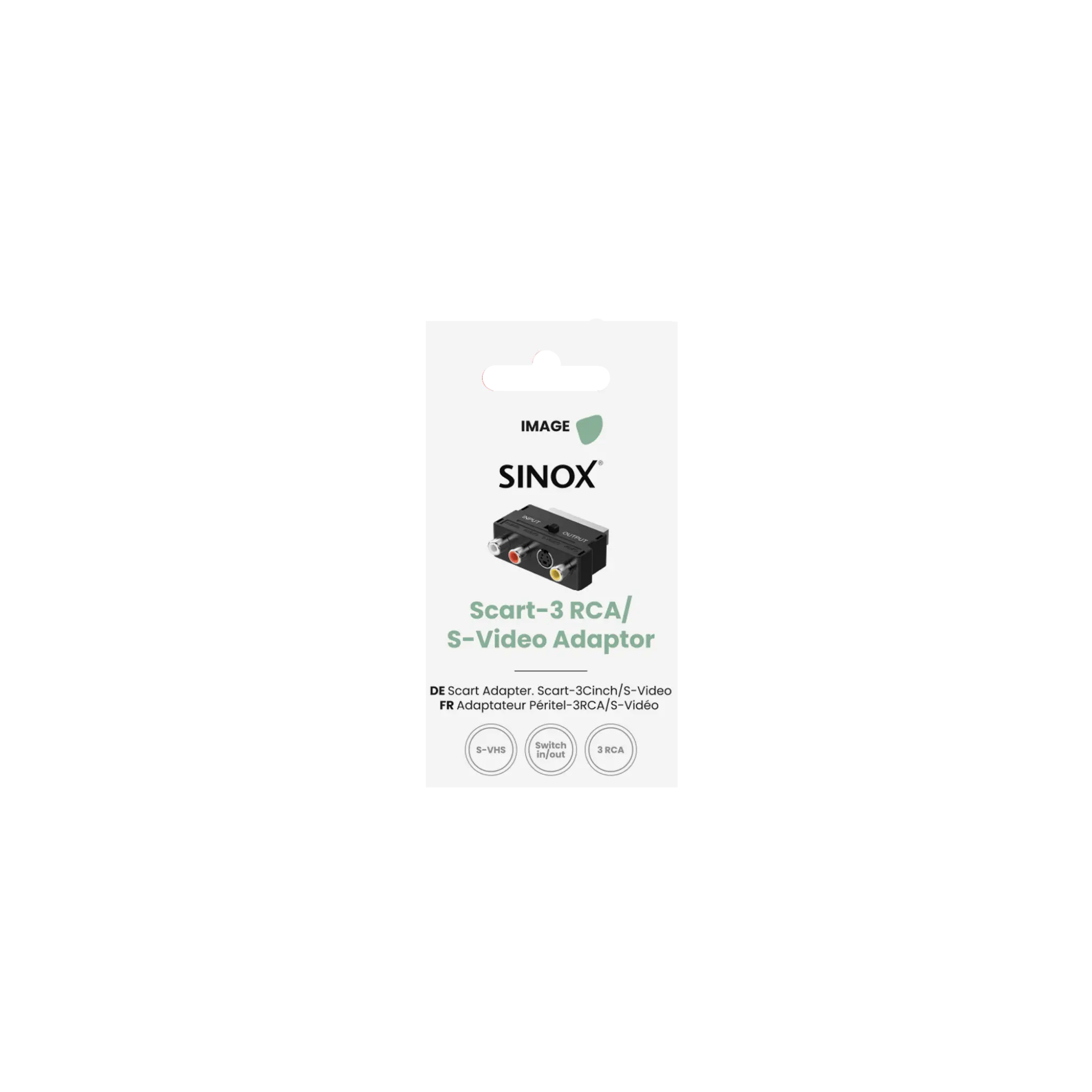 Sinox Scart Adapter with Switch. Black