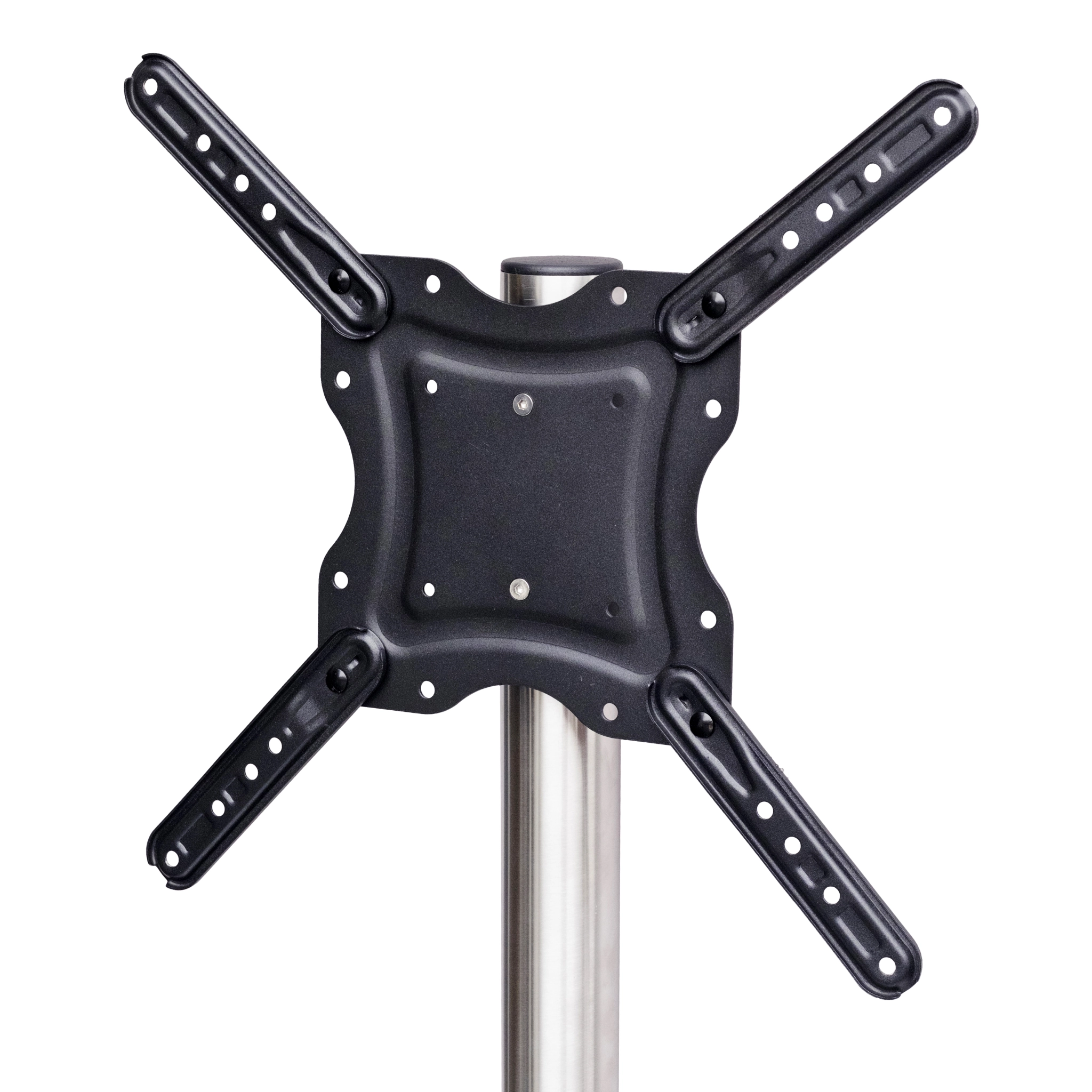 Sinox StandView TV Floor Mount, angled with rotatable top. 26"-65". Alu finish