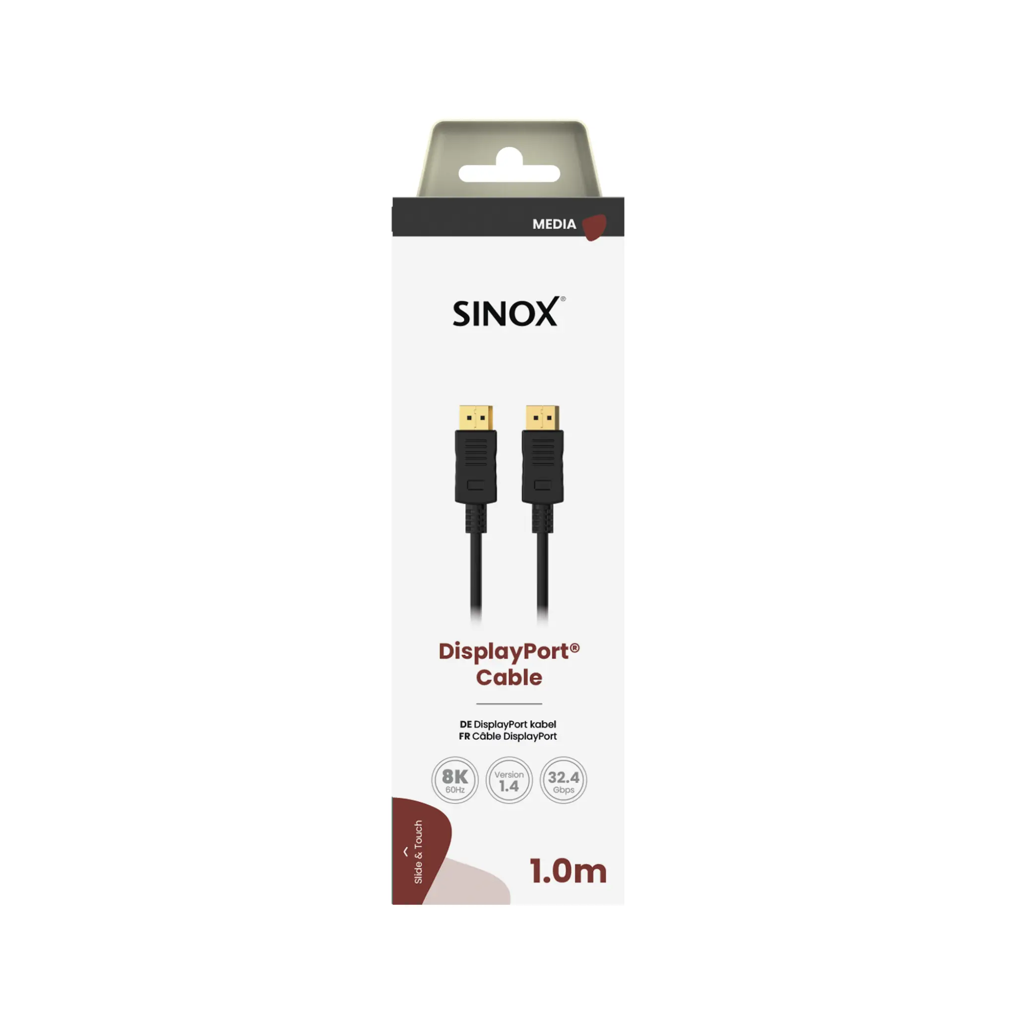 Sinox DisplayPort™ Cable. 1m. Black