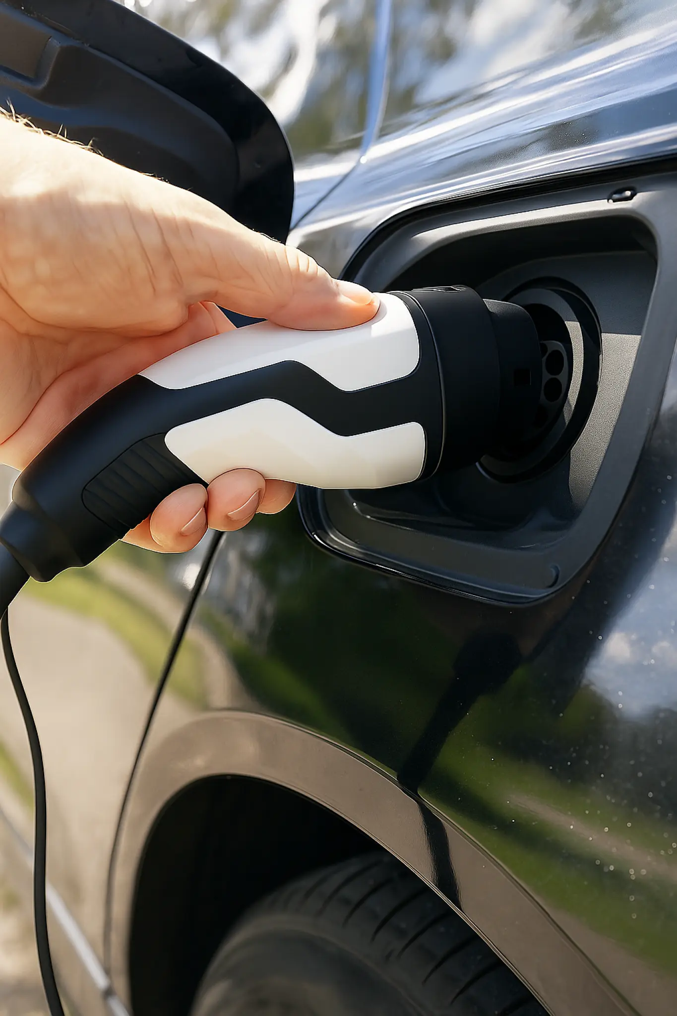 Sinox EV Charging Spiral Cable Mode 3. 16A 3 phases. 5m. Black