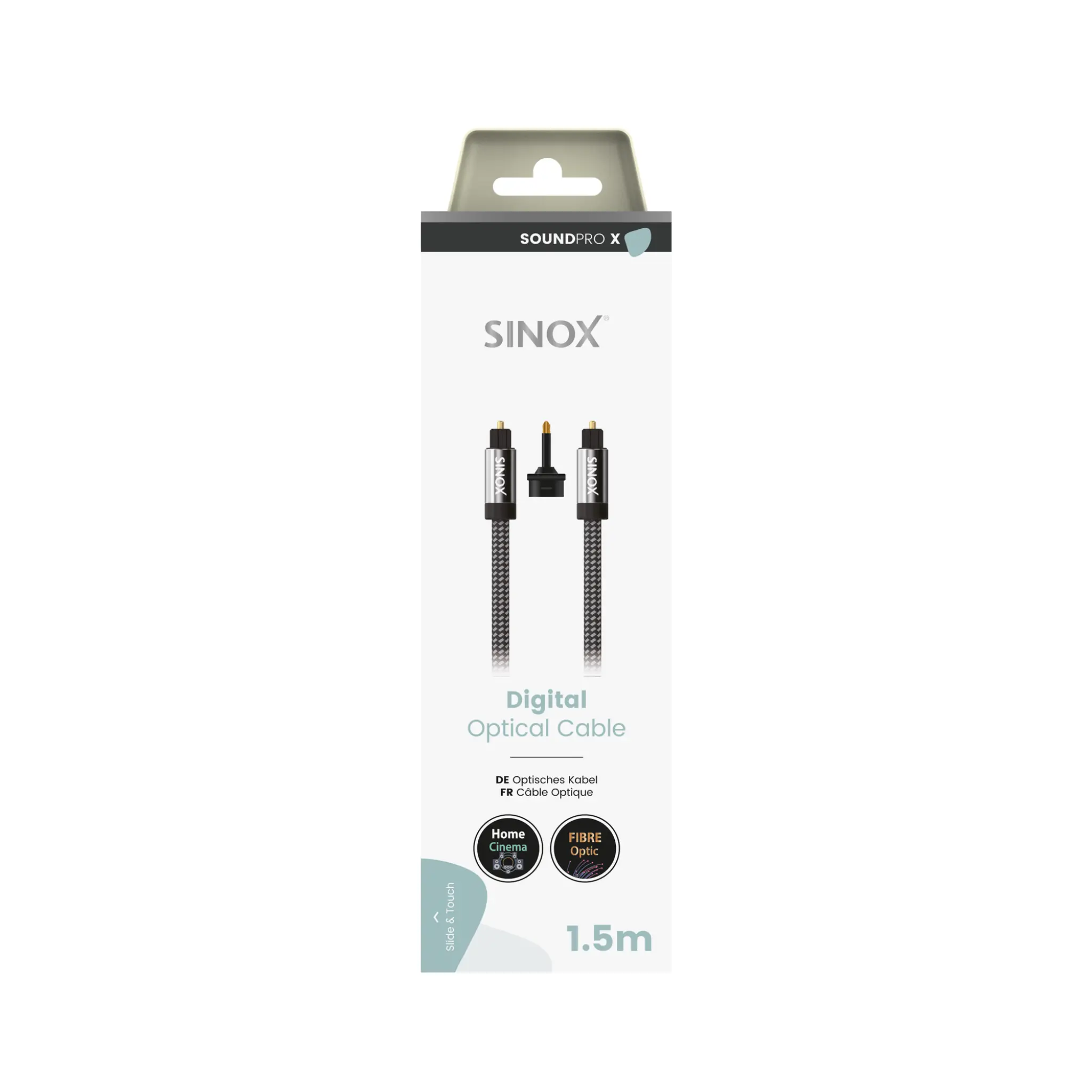 Sinox PRO X Optical Digital Cable. 1.5m. Black