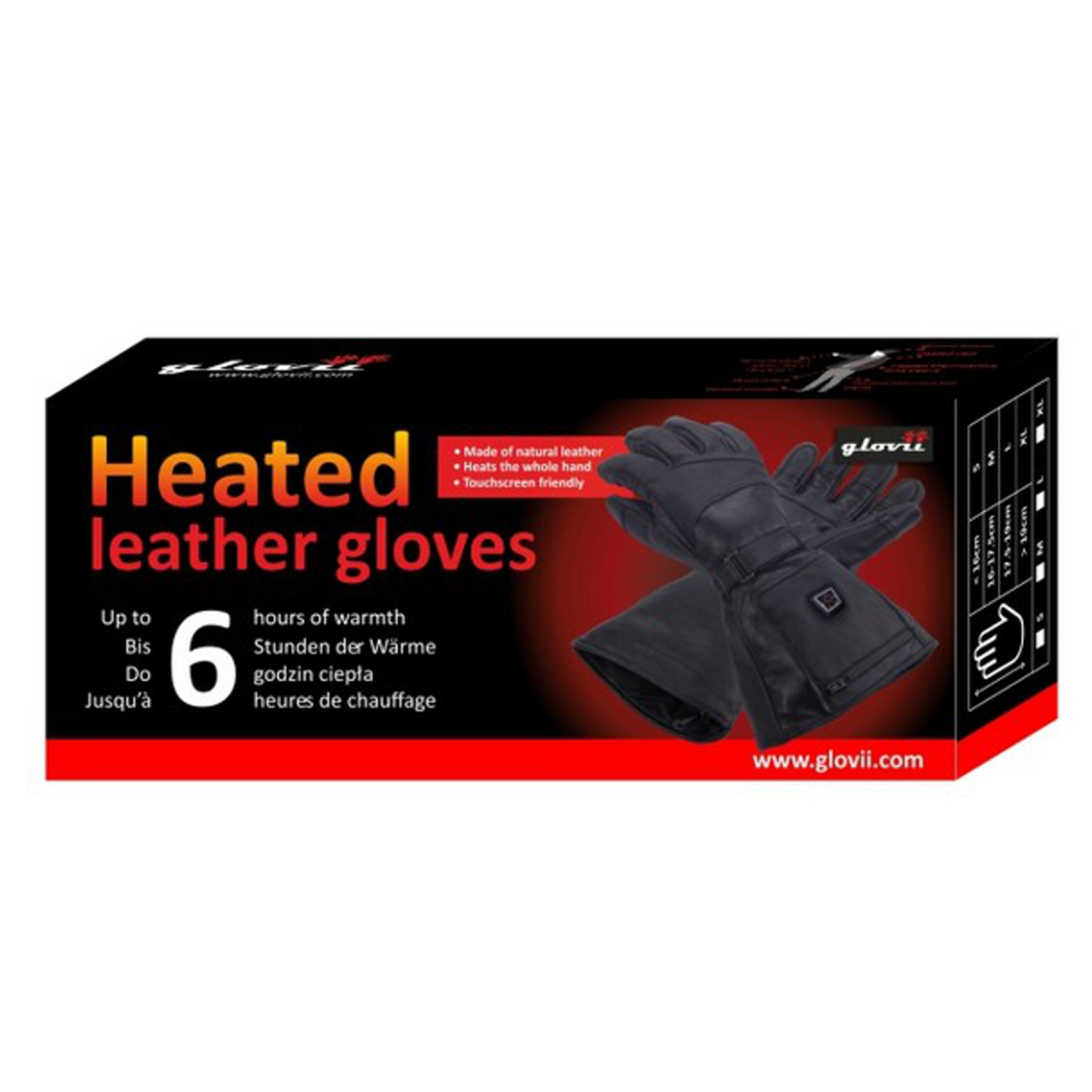 Glovii Heated Motorcycle Gloves L. Black