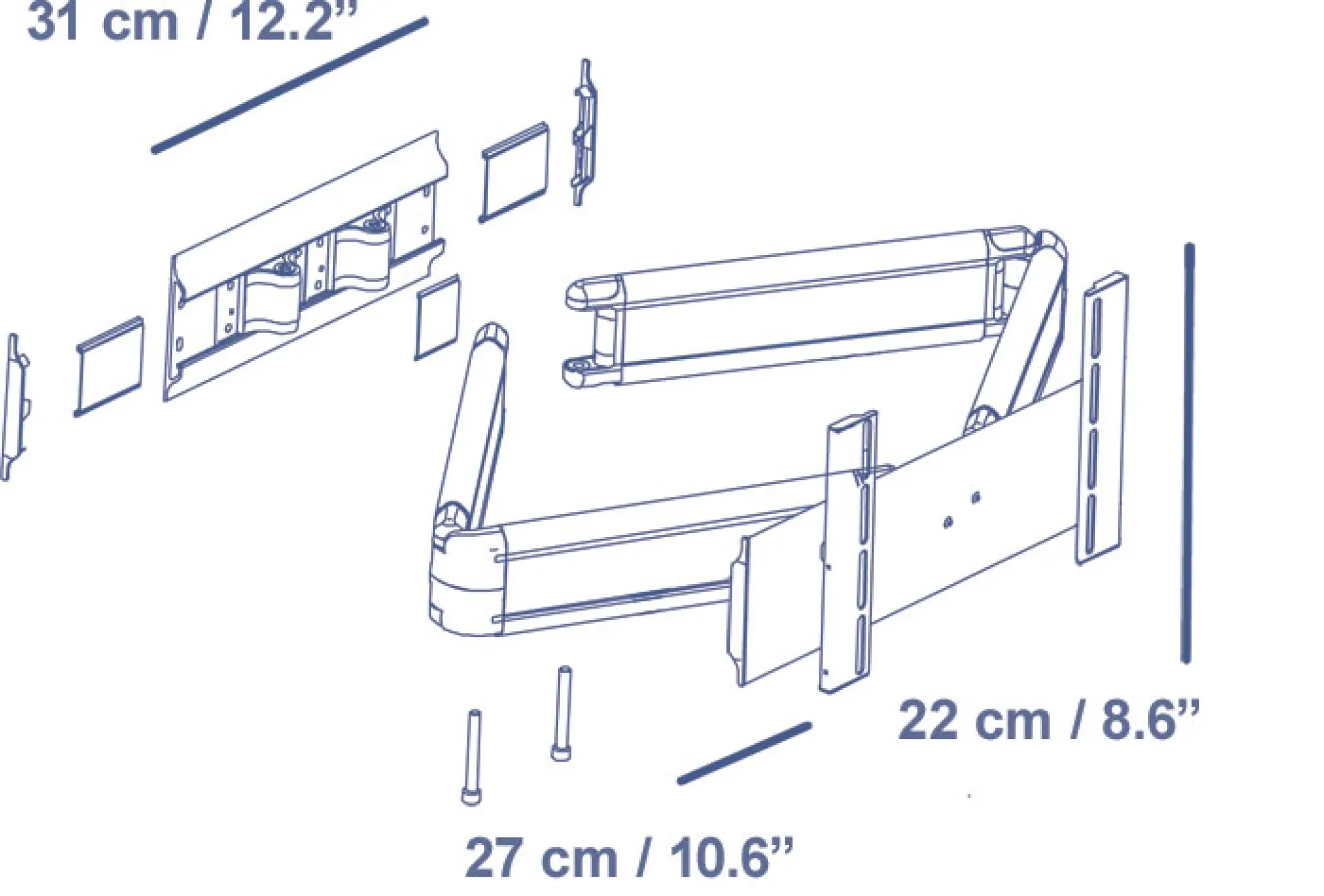 Sinox TV Wall Mount. 26"-42". Alu