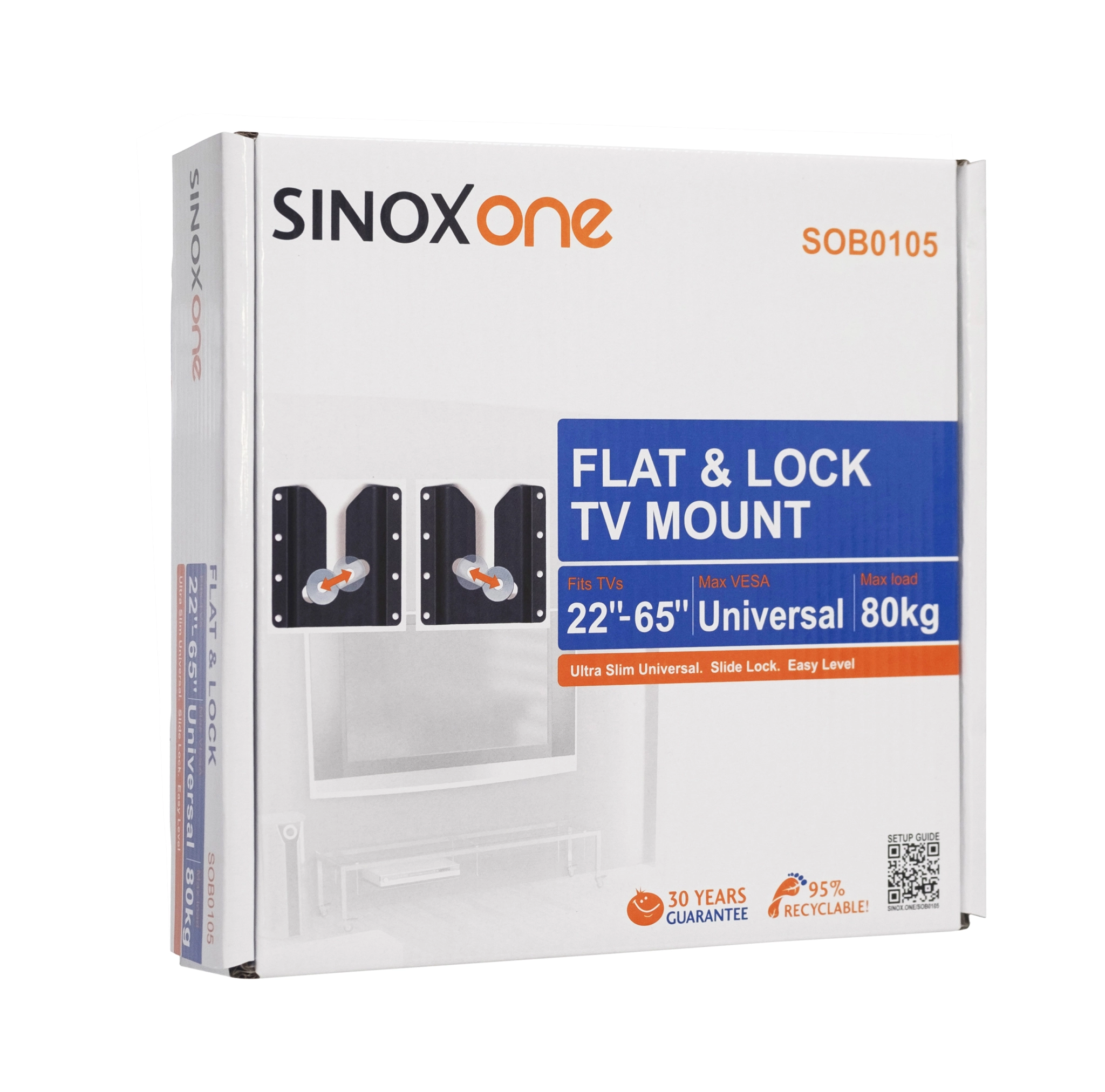 Sinox One TV Wall Mount. 22"-65". Black