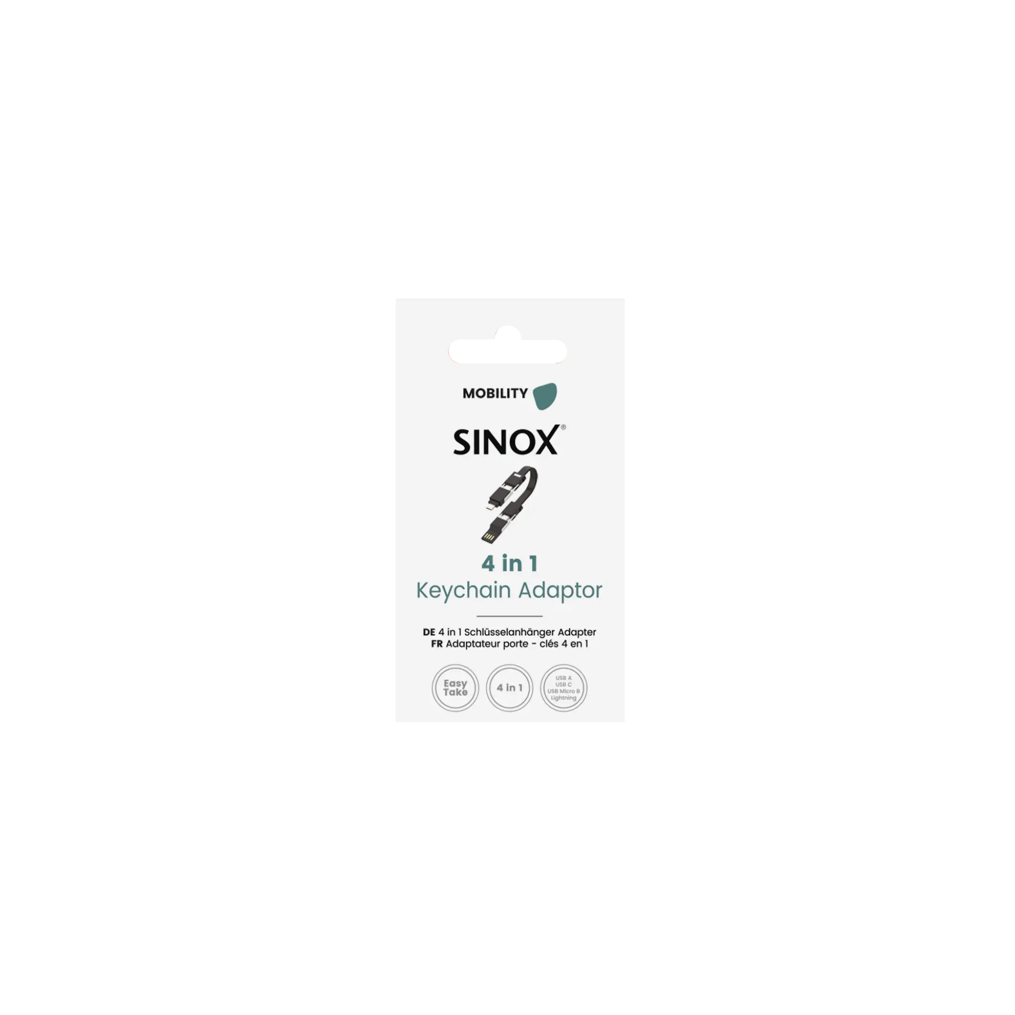 Sinox USB A+USB C-USB C+Micro+Lightning, Black