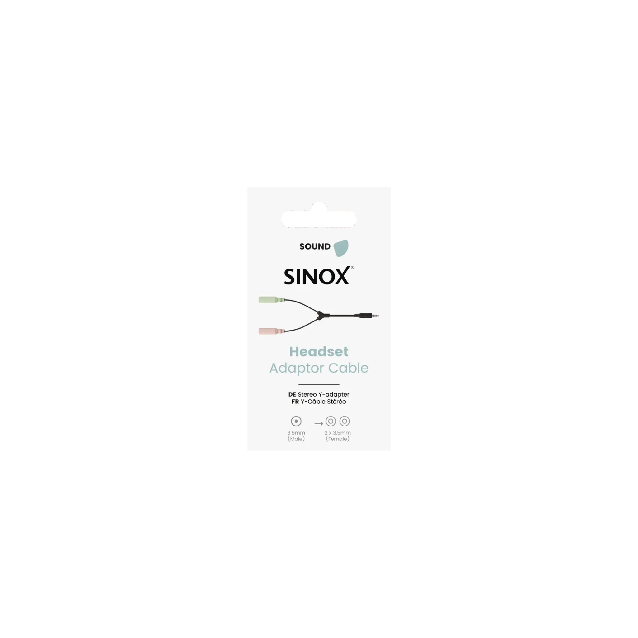 Sinox Headset Adaptor. 0.2m. Black