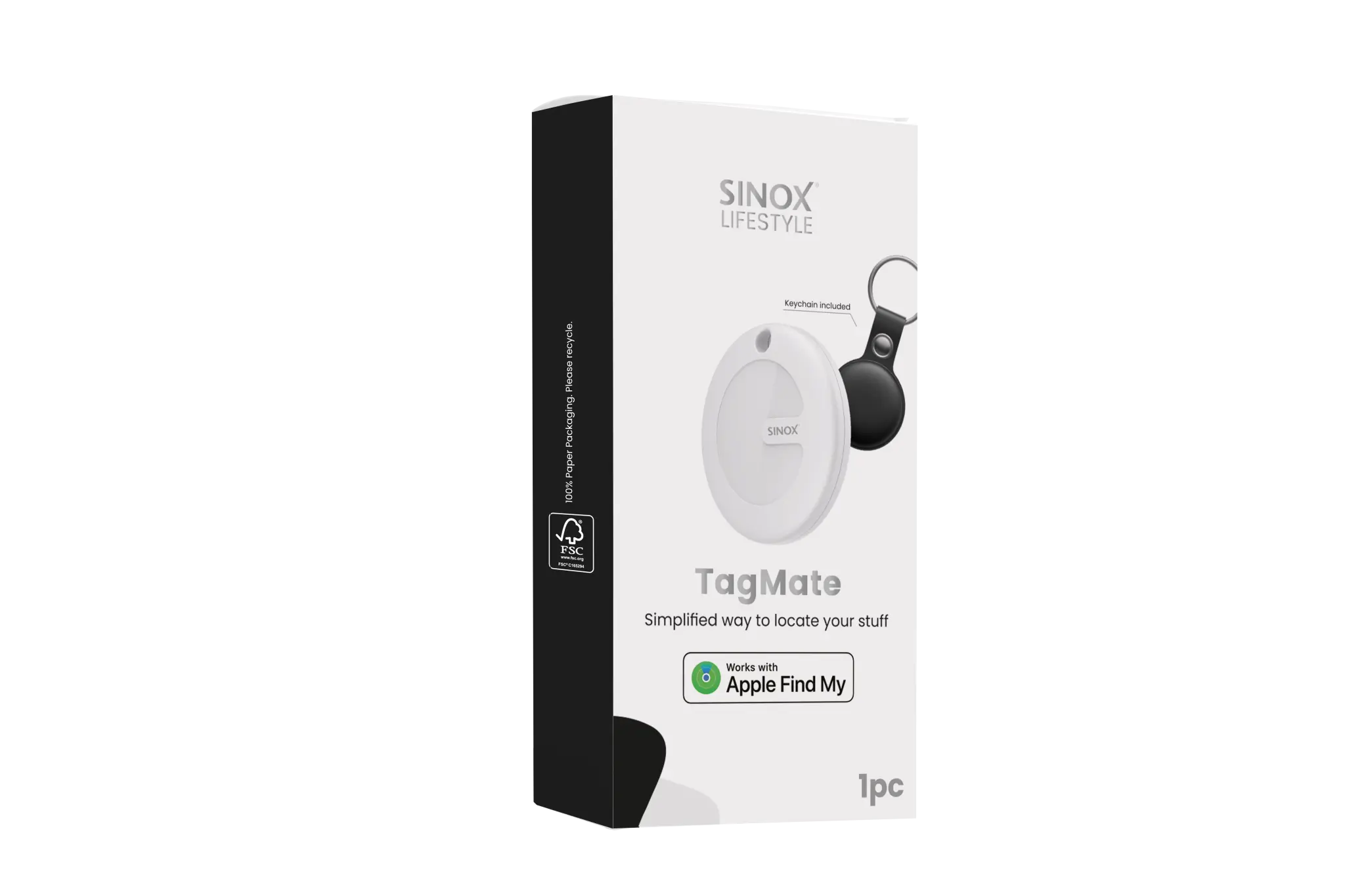 Sinox Lifestyle TagMate. Black Keychain