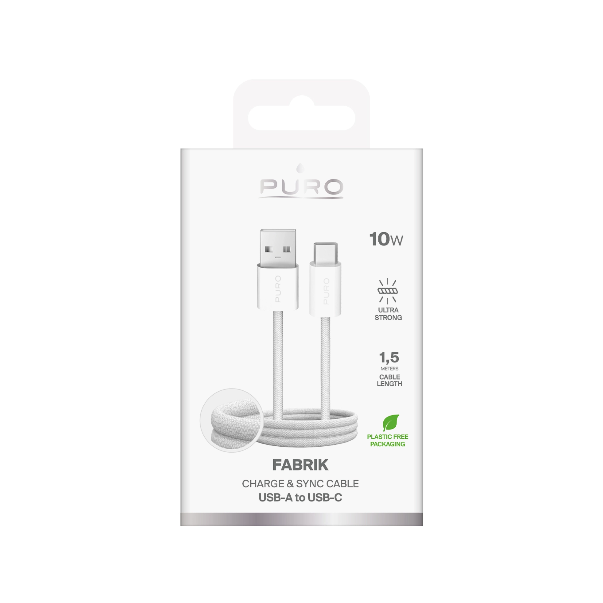 PURO Fabrik 2.0 USB-A - USB-C Charging and Synchronization Cable