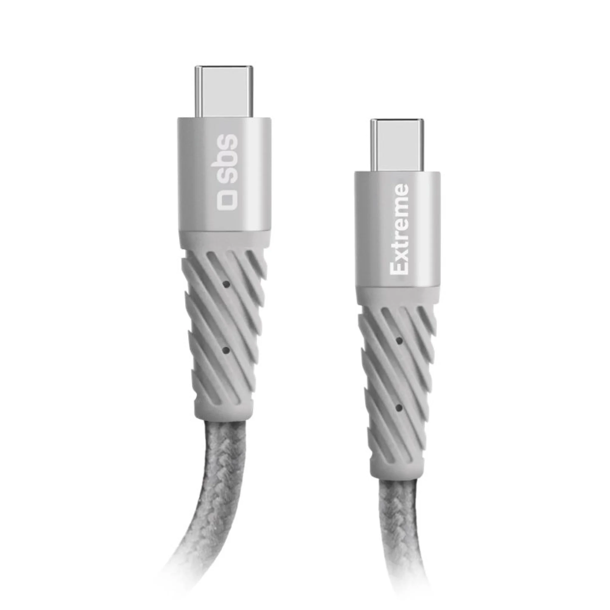 SBS USB-C - USB-C Aramid Fibre Cable. Grey
