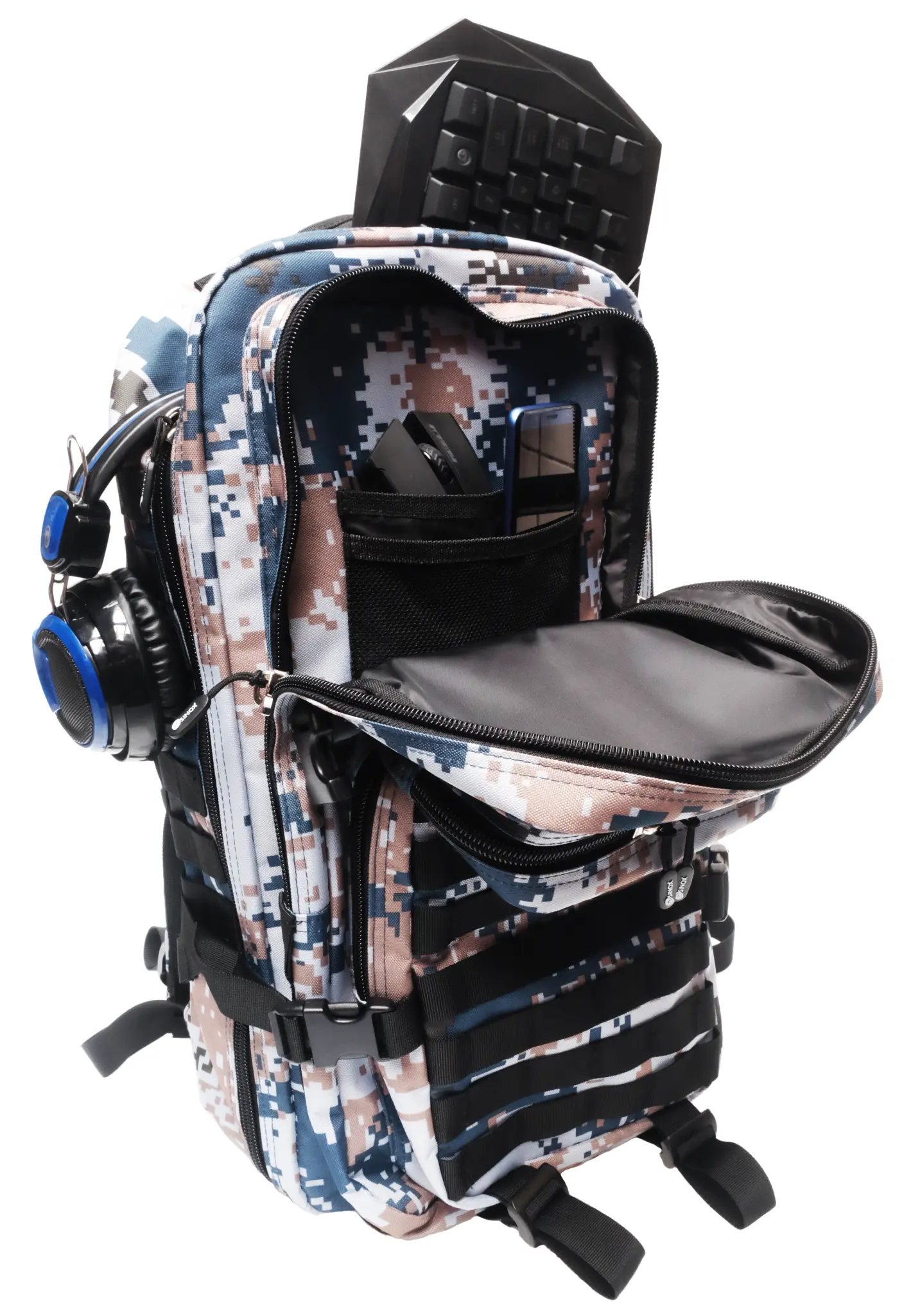 Sinox Gaming Backpack. 40 liters. Blue camo