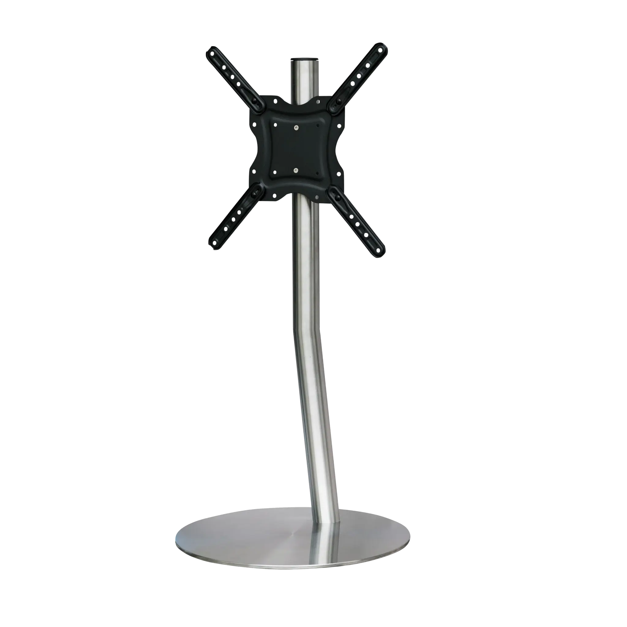 Sinox StandView TV Floor Mount, angled with rotatable top. 26"-65". Alu finish