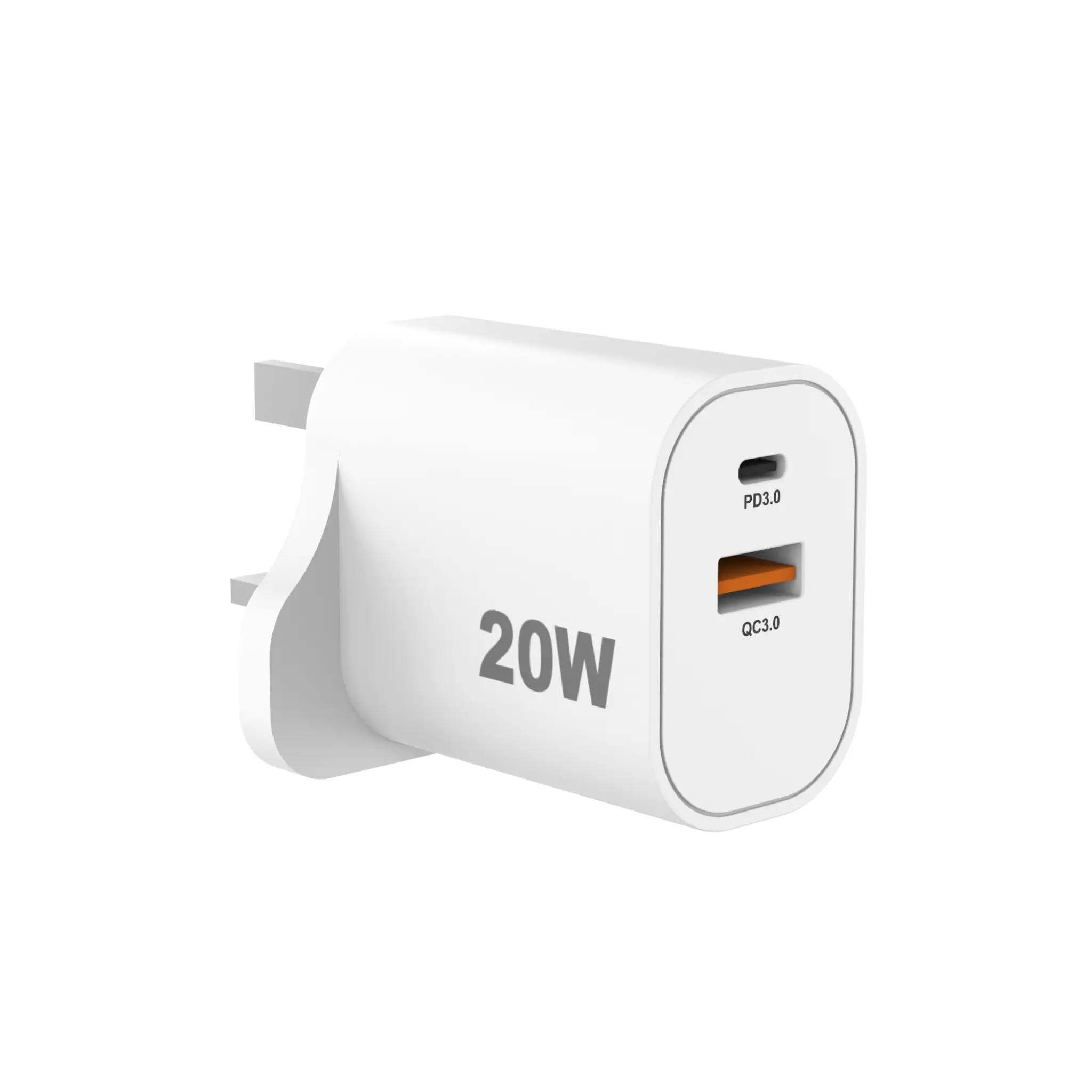 Sinox PRO Wall Charger USB-A+USB-C 20W. White