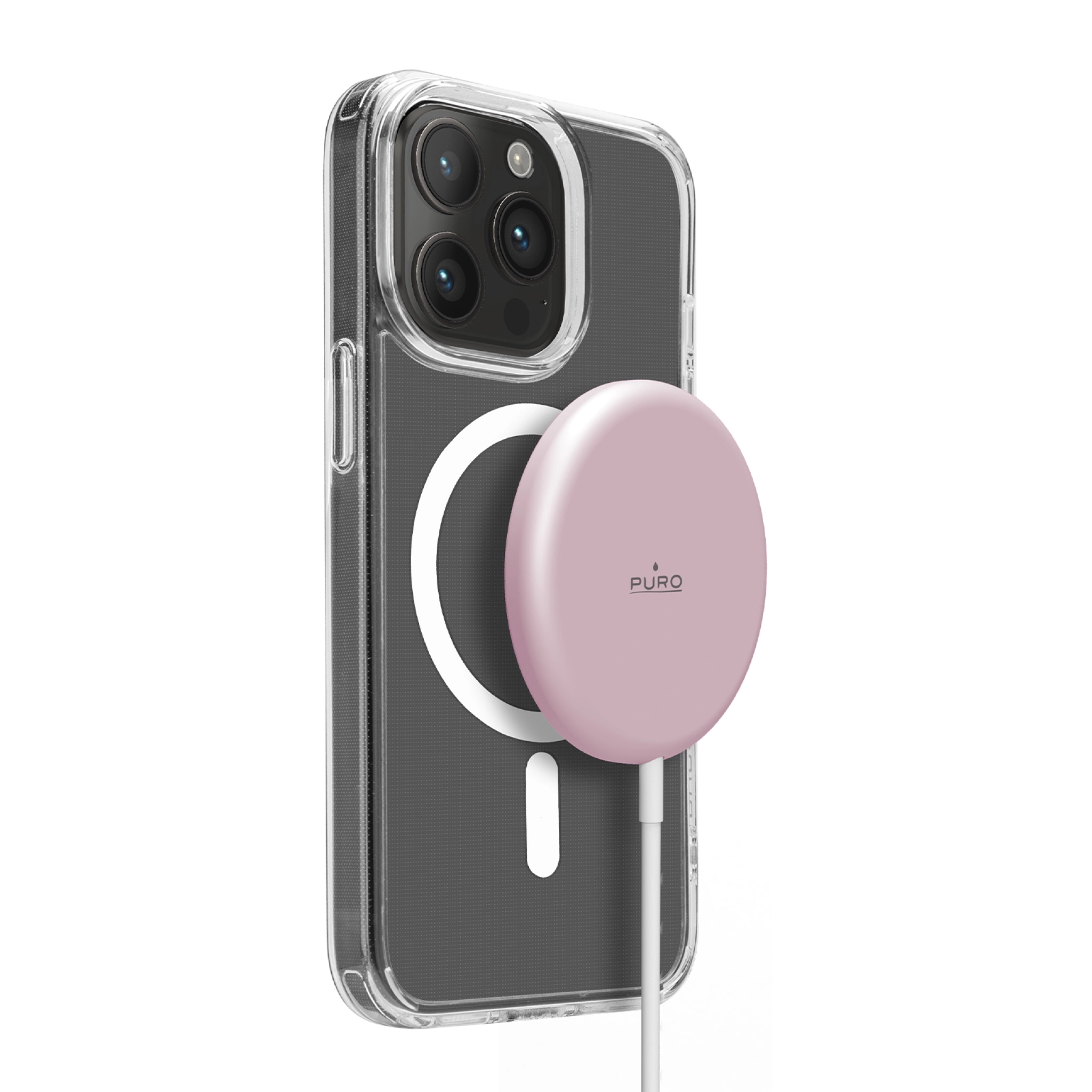 PURO Magnetic Charger USB-C MagSafe. Rose