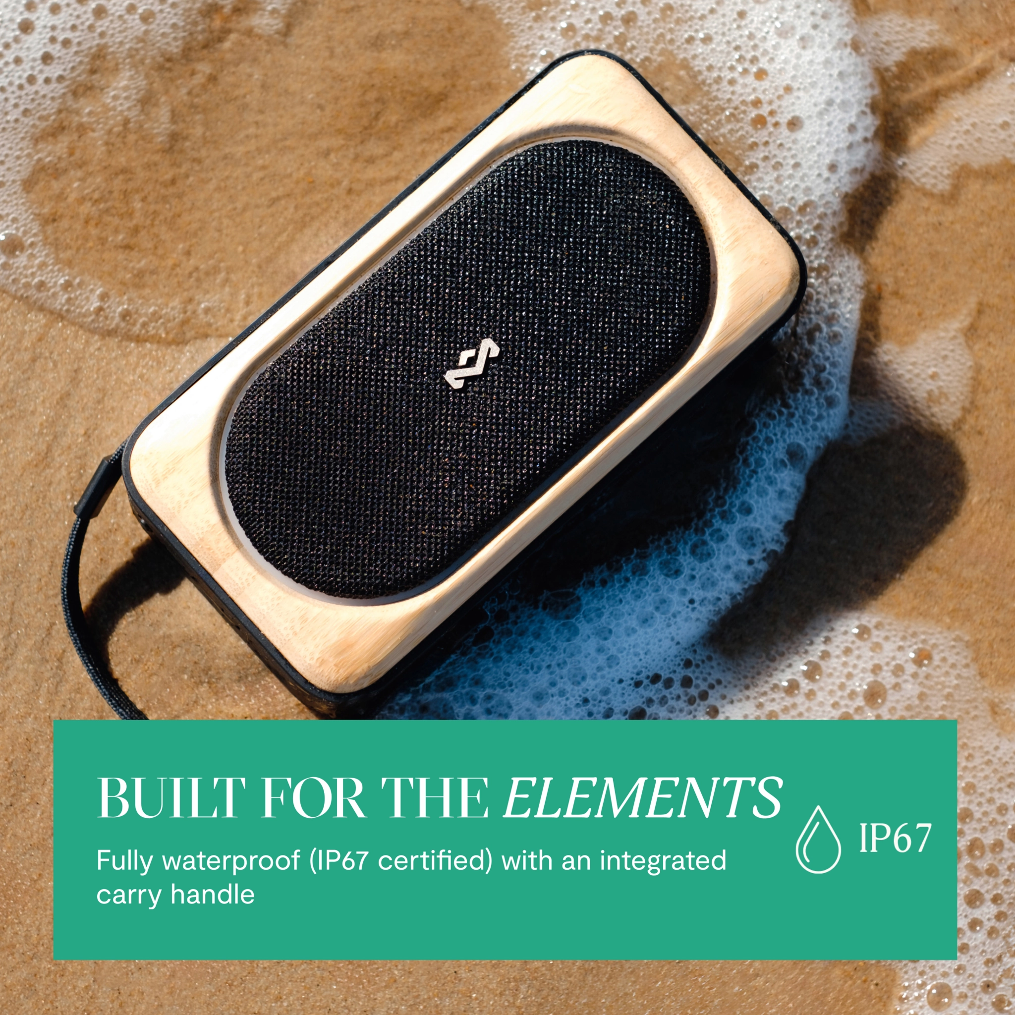 Marley Roots Solar Bluetooth®-højttaler. Sort