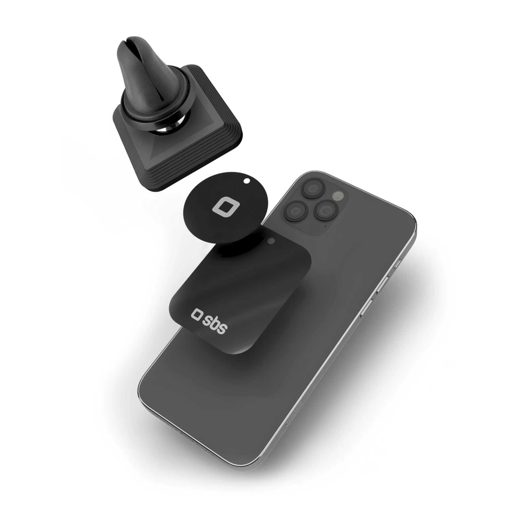 SBS Magnetic Square Phone Holder for Cars. Black