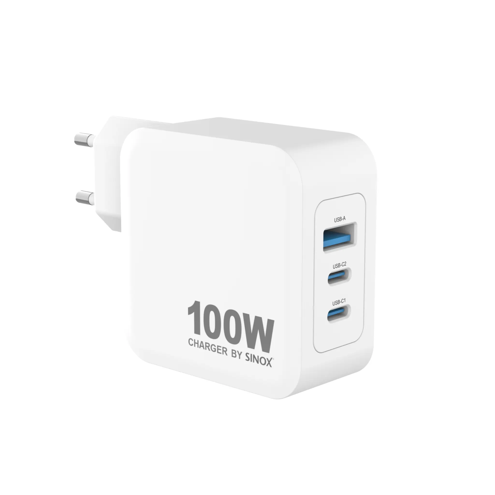Sinox PRO Wall Charger 2xUSB-C 1xUSB-A PD 100W. White