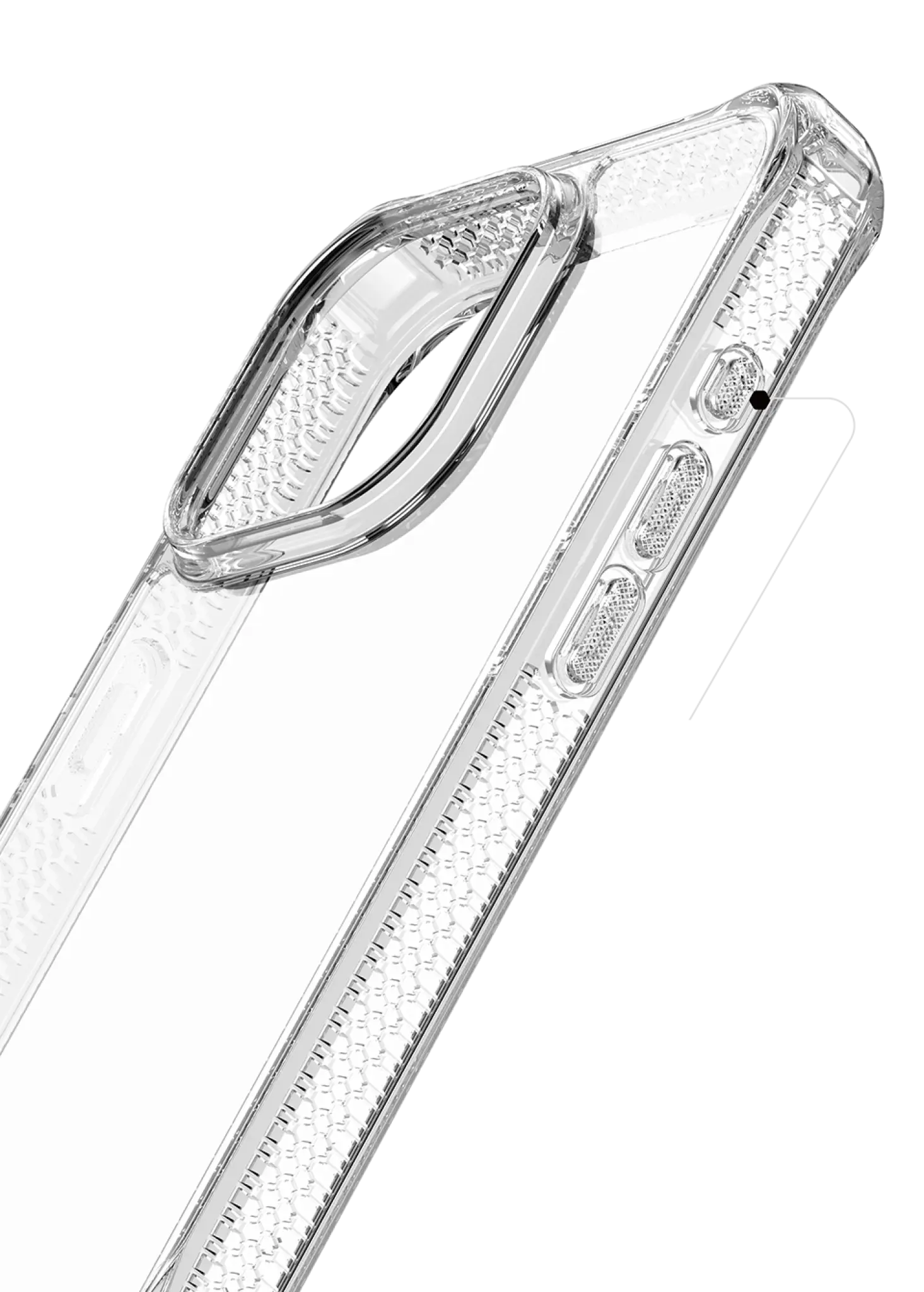 ITSKINS HYBRID MAGSAFE CLEAR cover til iPhone 16 Pro®. Gennemsigtig