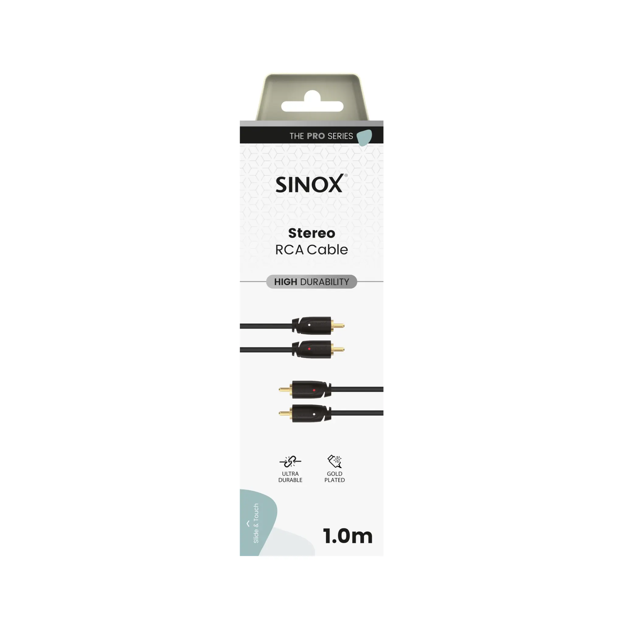 Sinox PRO Phono Cable. 1m. Black