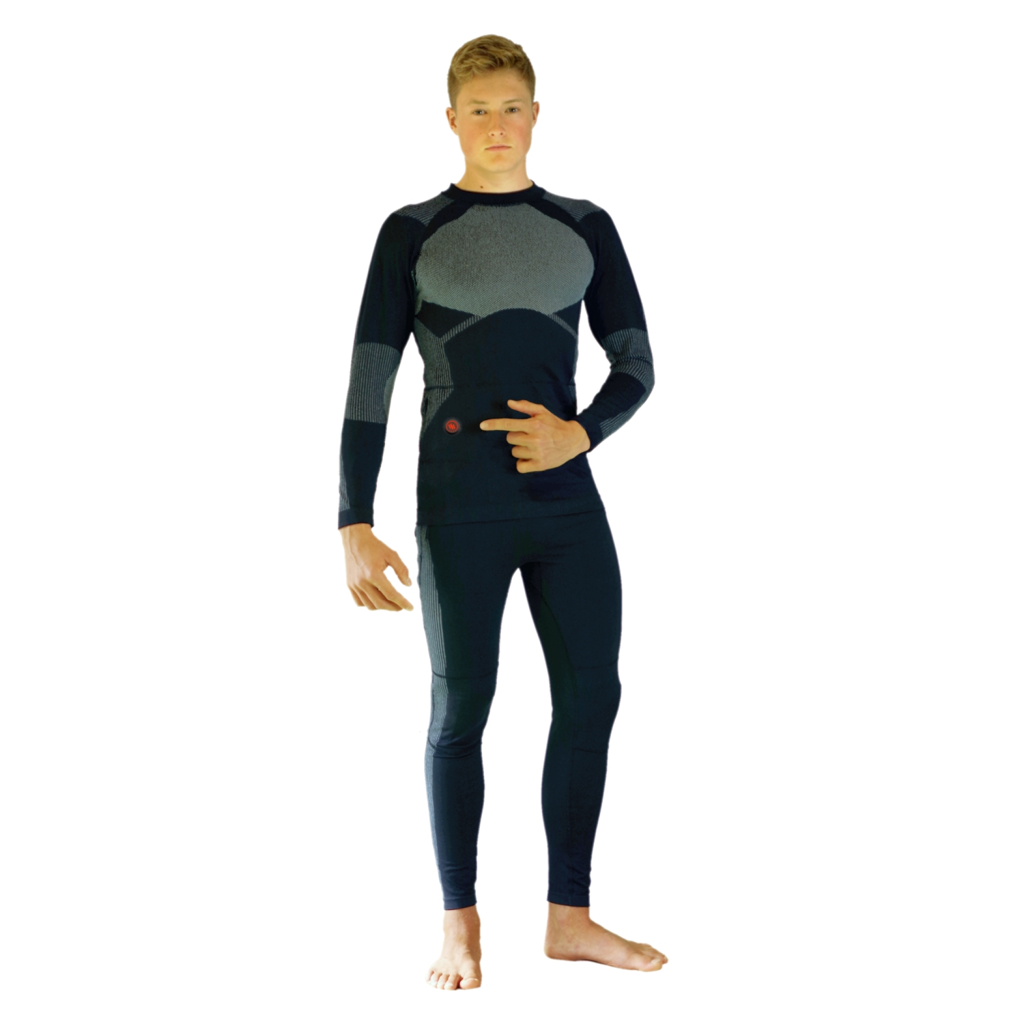 Glovii set of Heated Thermoactive Underwear L. Black