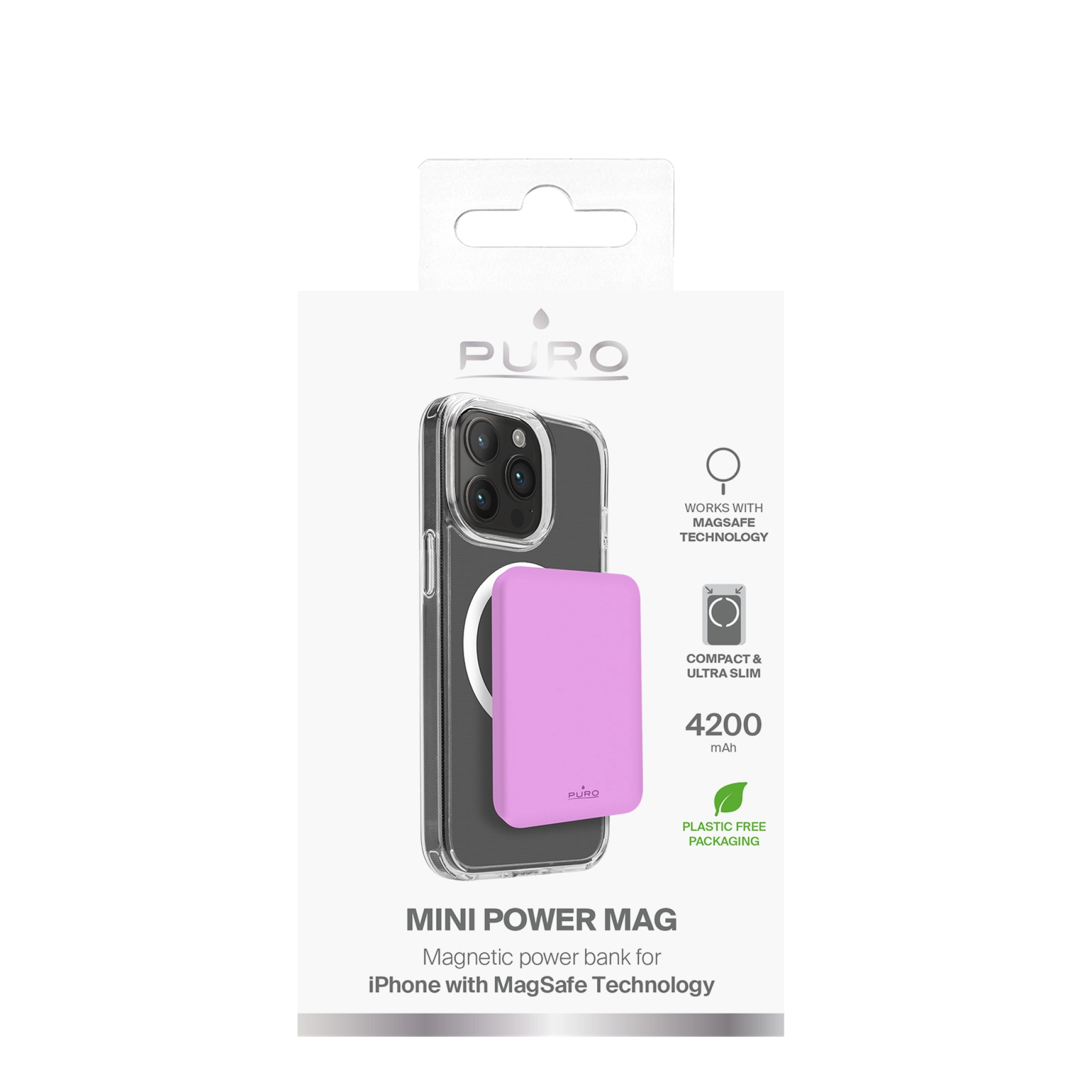PURO Power Bank Wireless “Mini Power Mag” 4200 mAh for iPhone