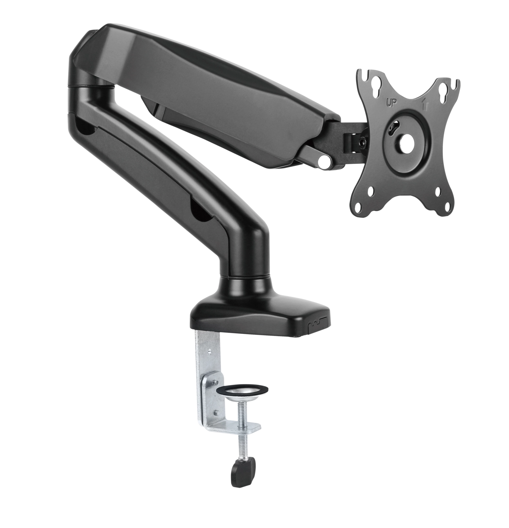 Sinox Office Single Monitor Desk Mount with Gas Spring. Up to 32". Black