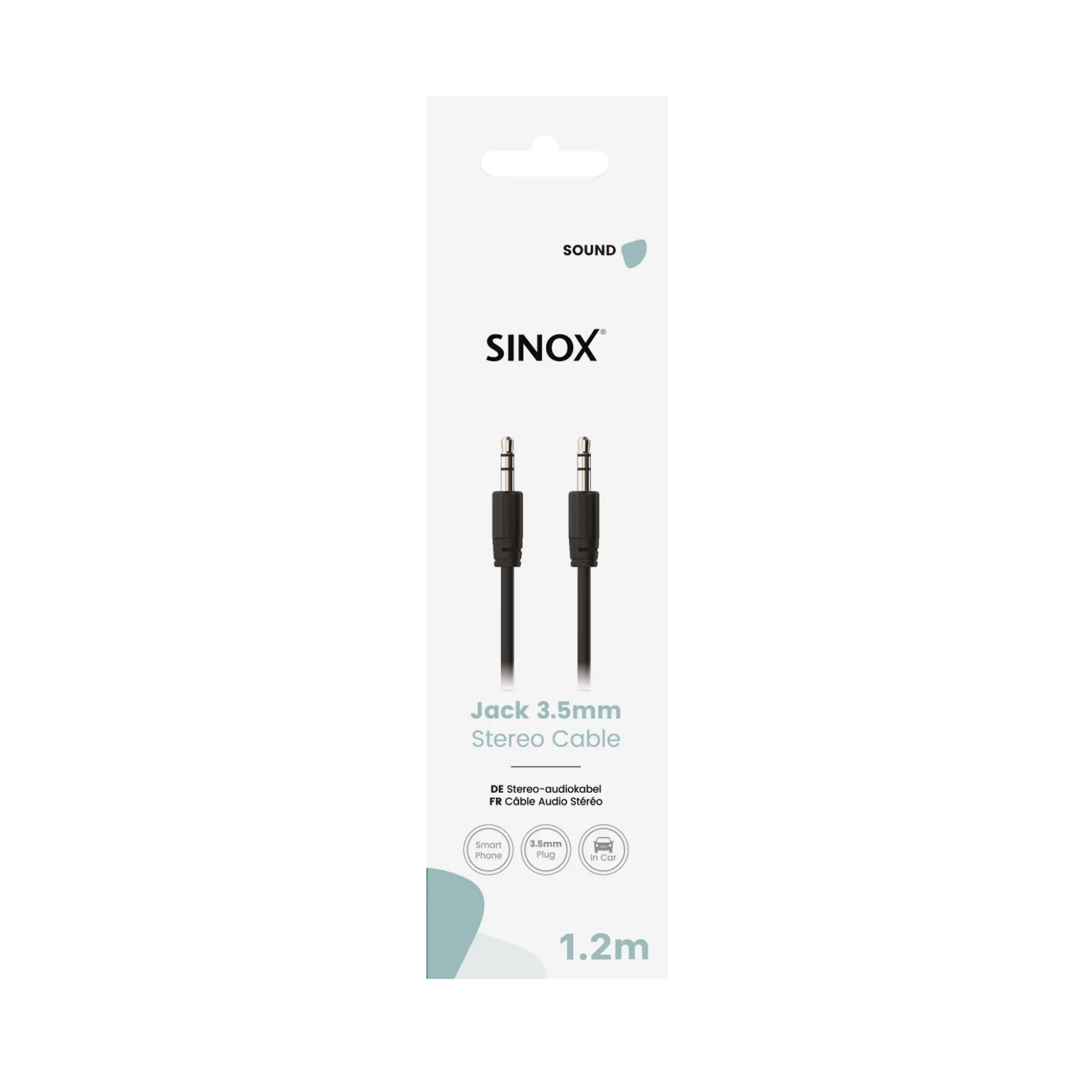 Sinox Mini Jack Cable. 1.2m. Black