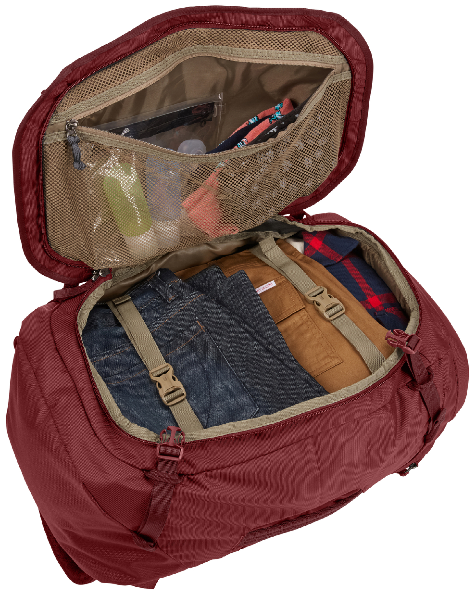 Thule Landmark 40L Backpack. Bordeaux Red