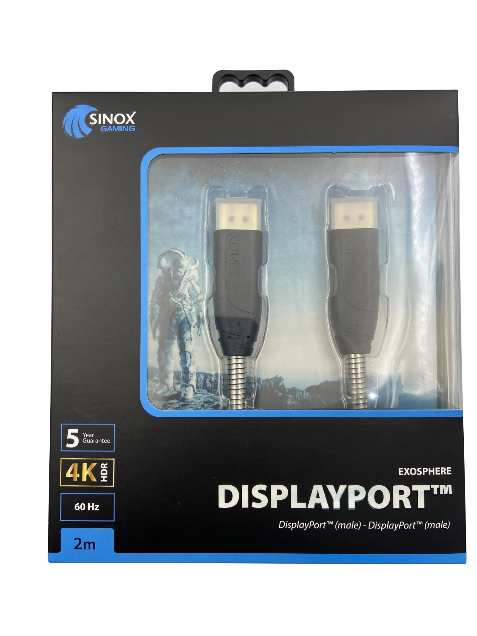 Sinox Gaming DisplayPort™ cable. 2m. Steel