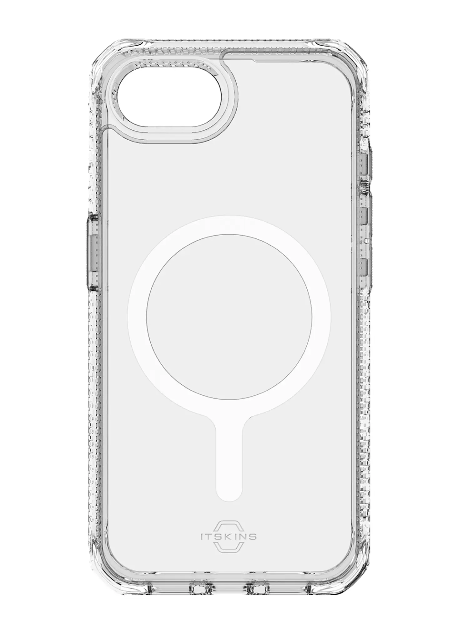 ITSKINS HYBRID MAGSAFE CLEAR cover til iPhone 16e®. Gennemsigtig