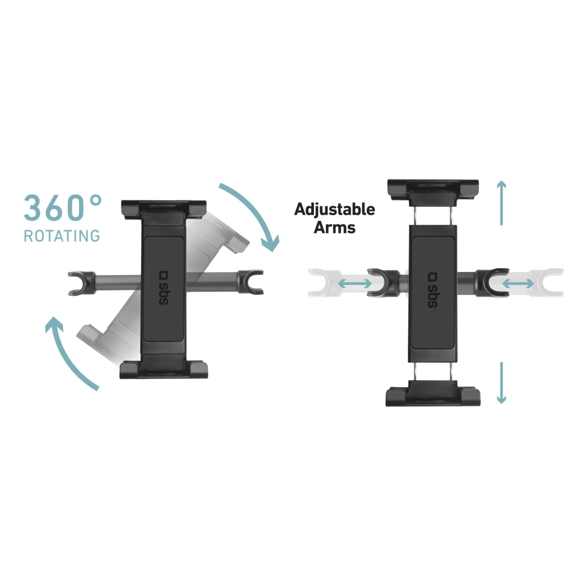 SBS Headrest Mount for Smartphones and Tablets up to 12.9"