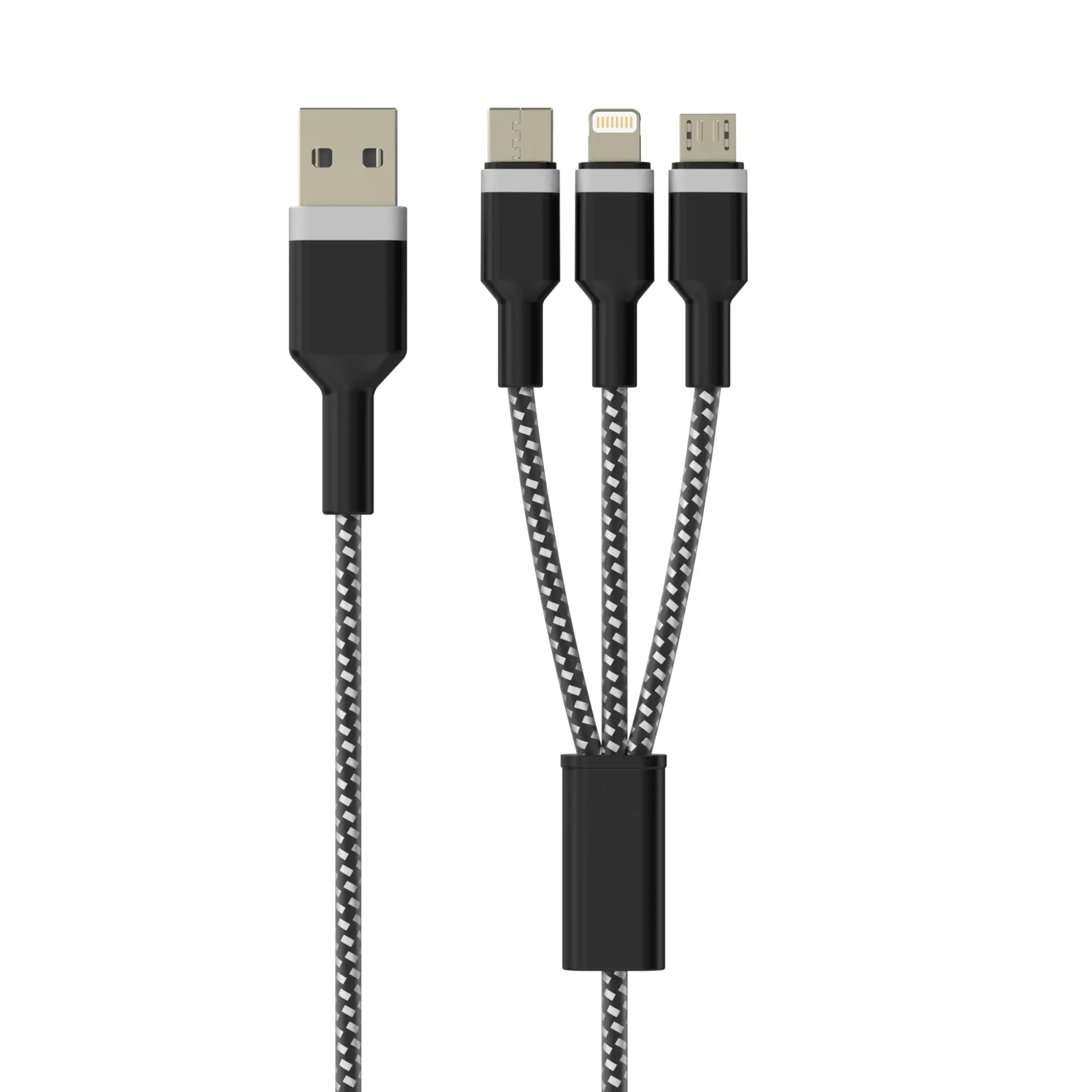 Sinox PRO X 6-in-1 Cable with Lightning, USB C and Micro USB. 1m. Braided