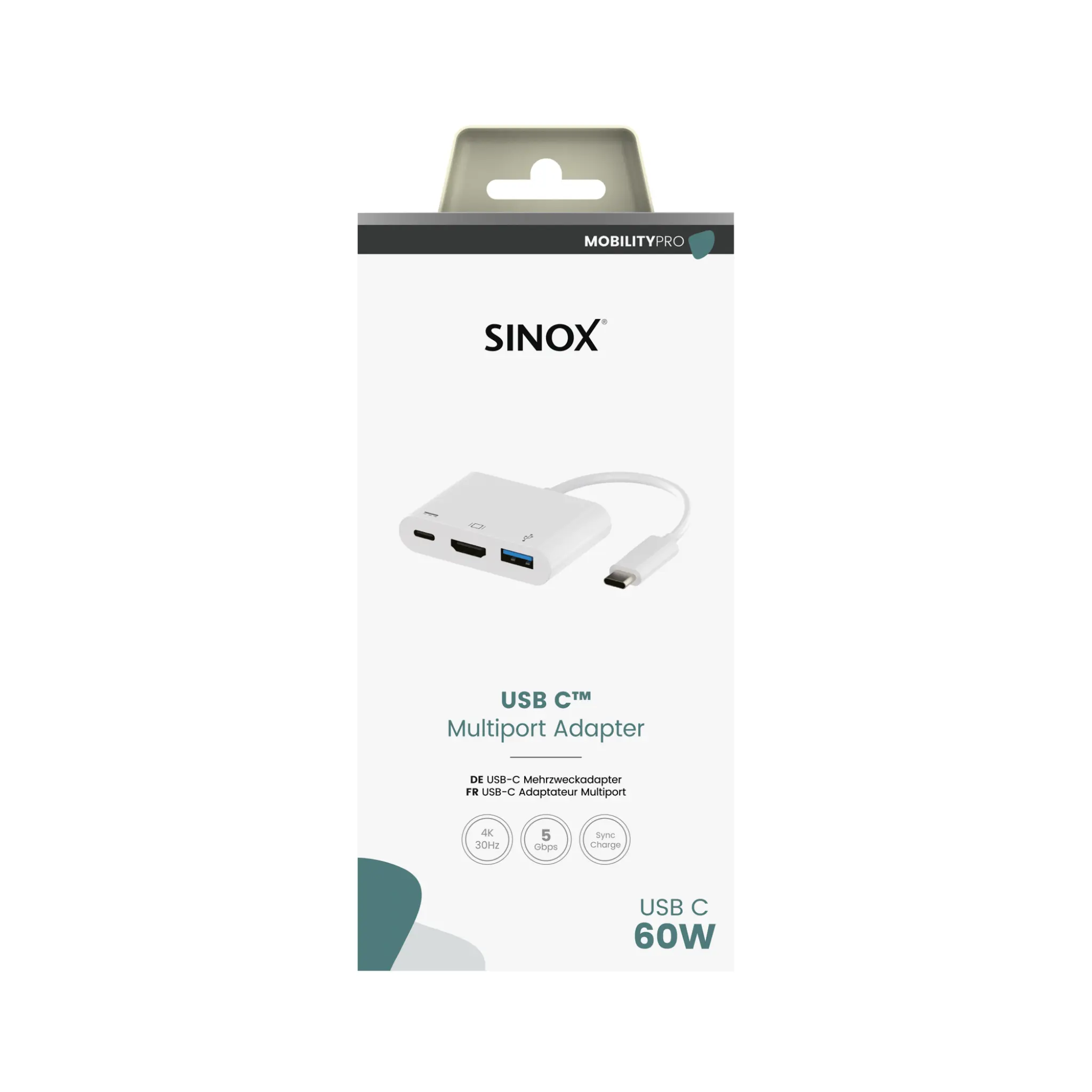 Sinox PRO USB C Hub. 0.15m. White