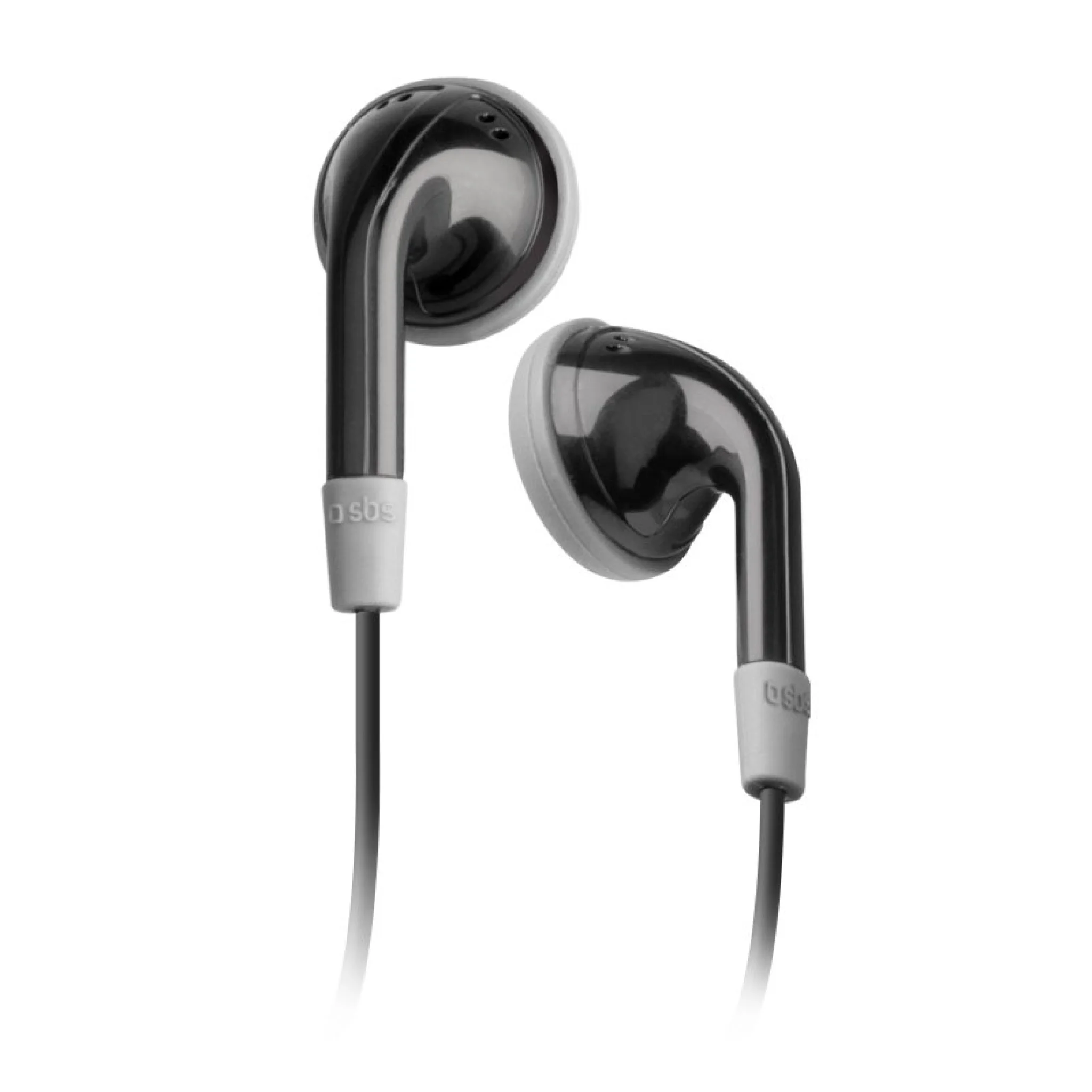 SBS Earset wired stereo Duo, jack 3,5 mm with microphone and answer button. Black