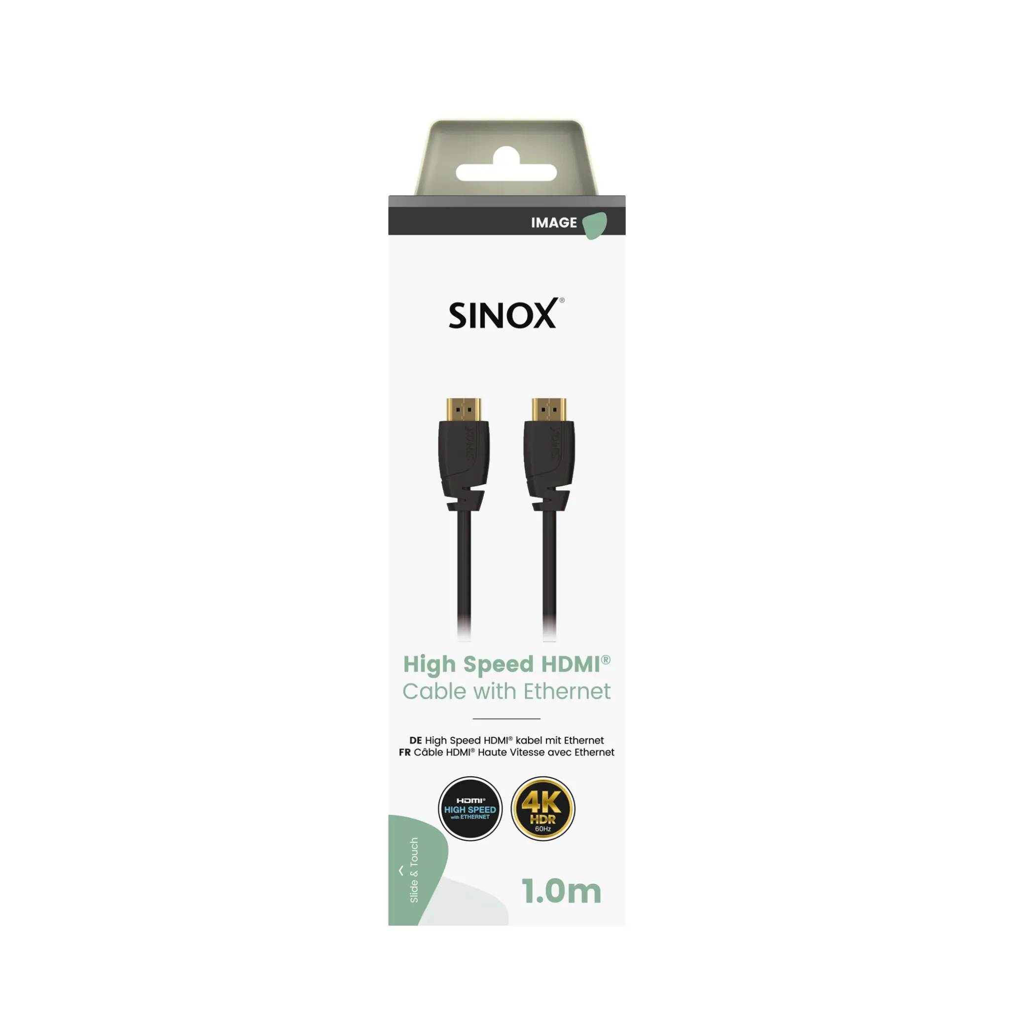 Sinox HDMI™ Cable 4K60Hz+E. 1m. Black