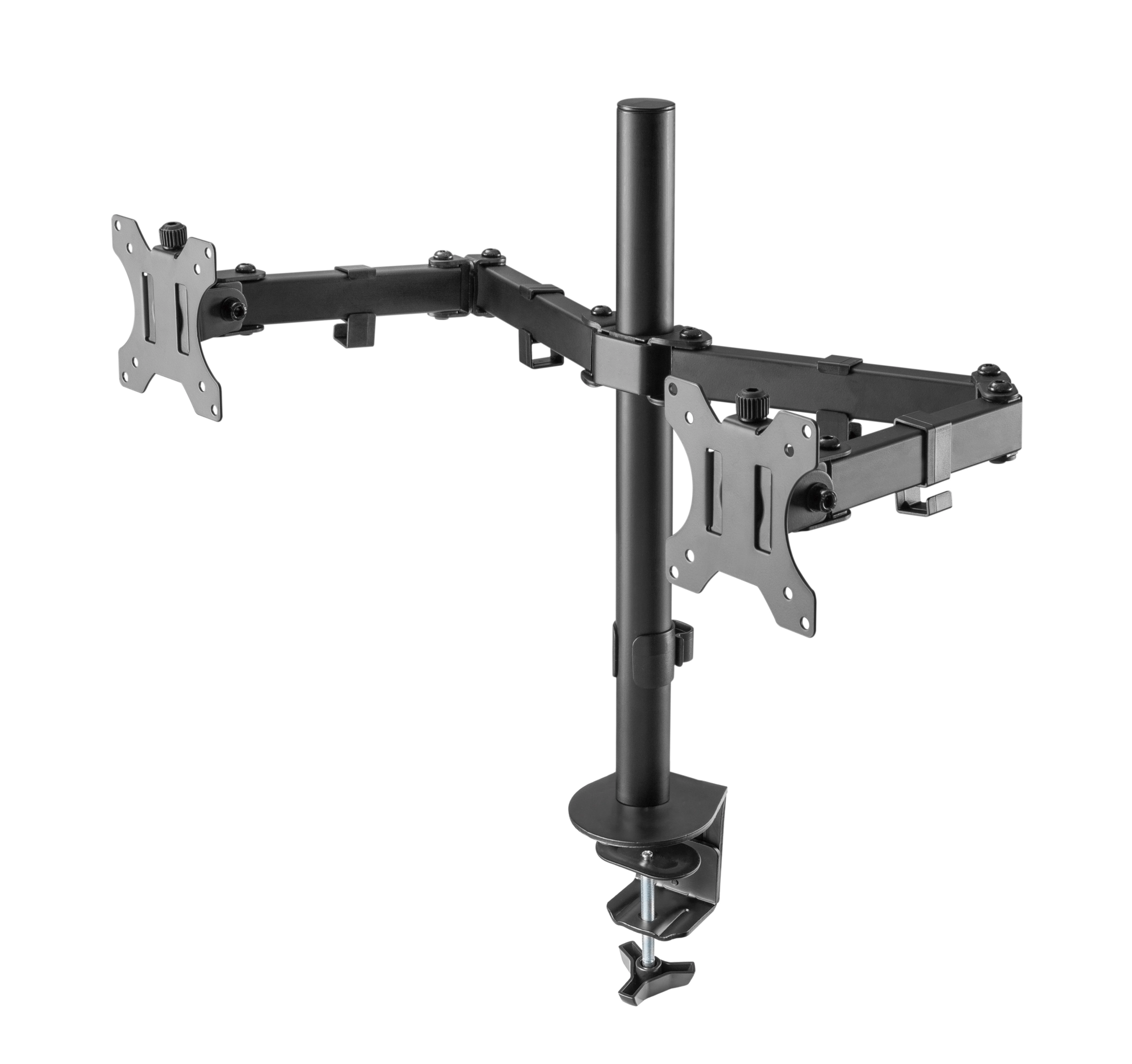Sinox Office Dual Monitor Desk Mount. Up to 32". Black
