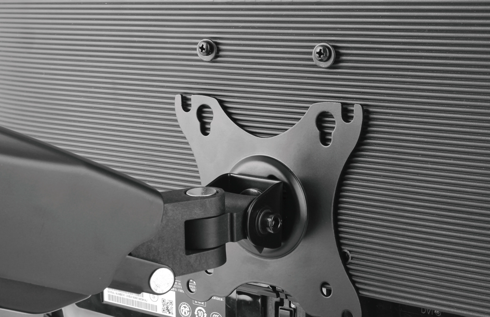 Sinox Office Single Monitor Desk Mount with Gas Spring. Up to 32". Black