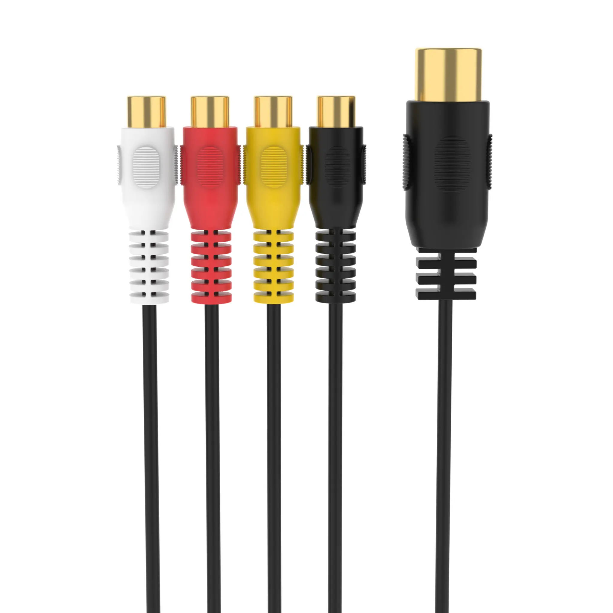 Sinox 5-pin DIN to Phono Cable. 0.2m. Black