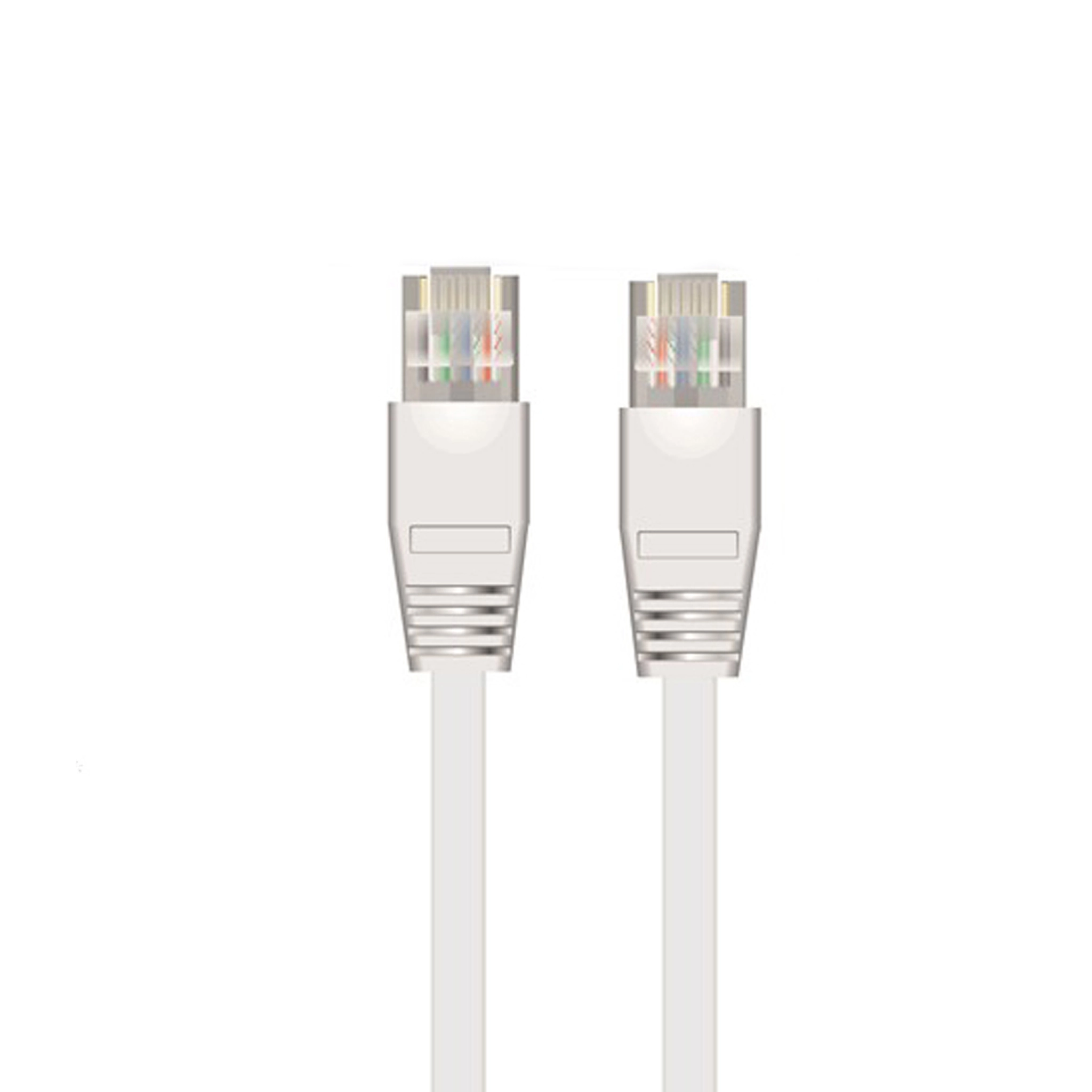 Sinox FTP Cat6 Flat Network Cable. 2m. White