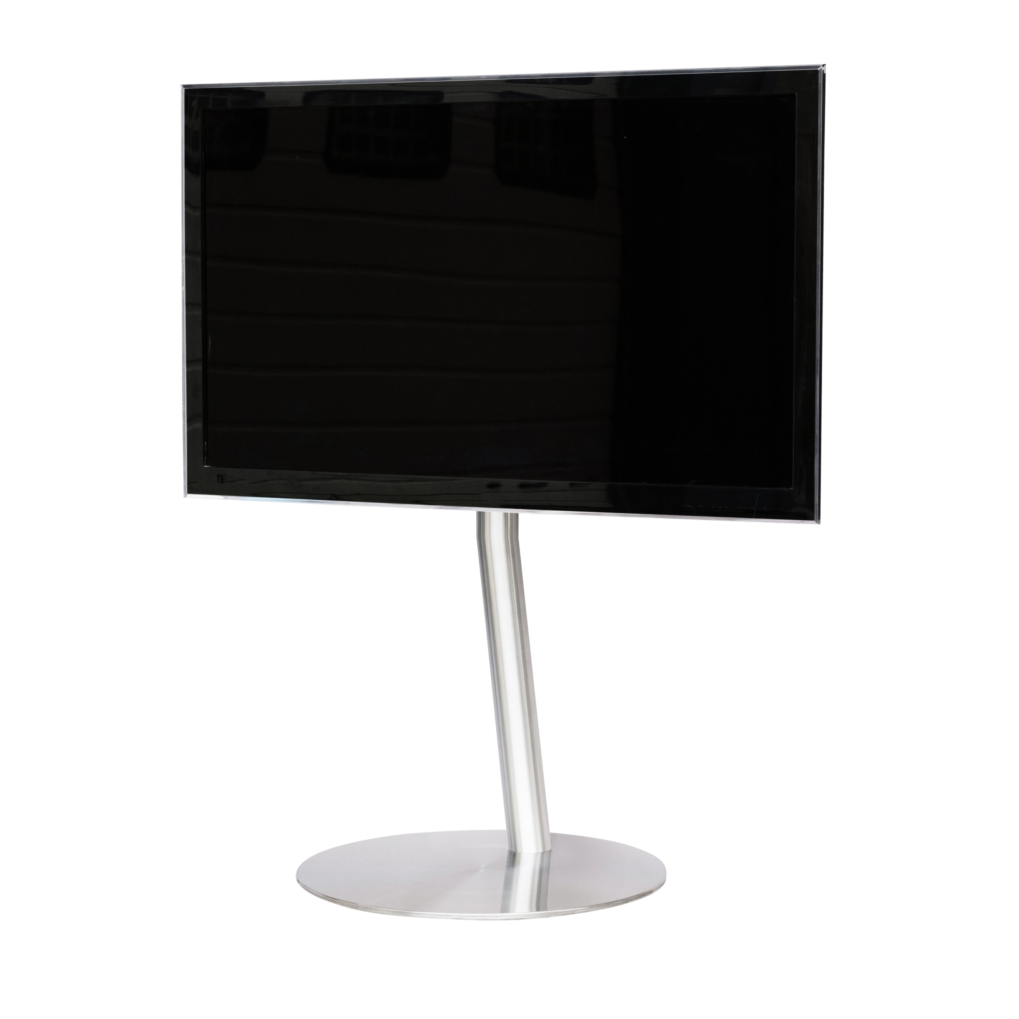 Sinox StandView TV Floor Mount, angled with rotatable top. 26"-65". Alu finish