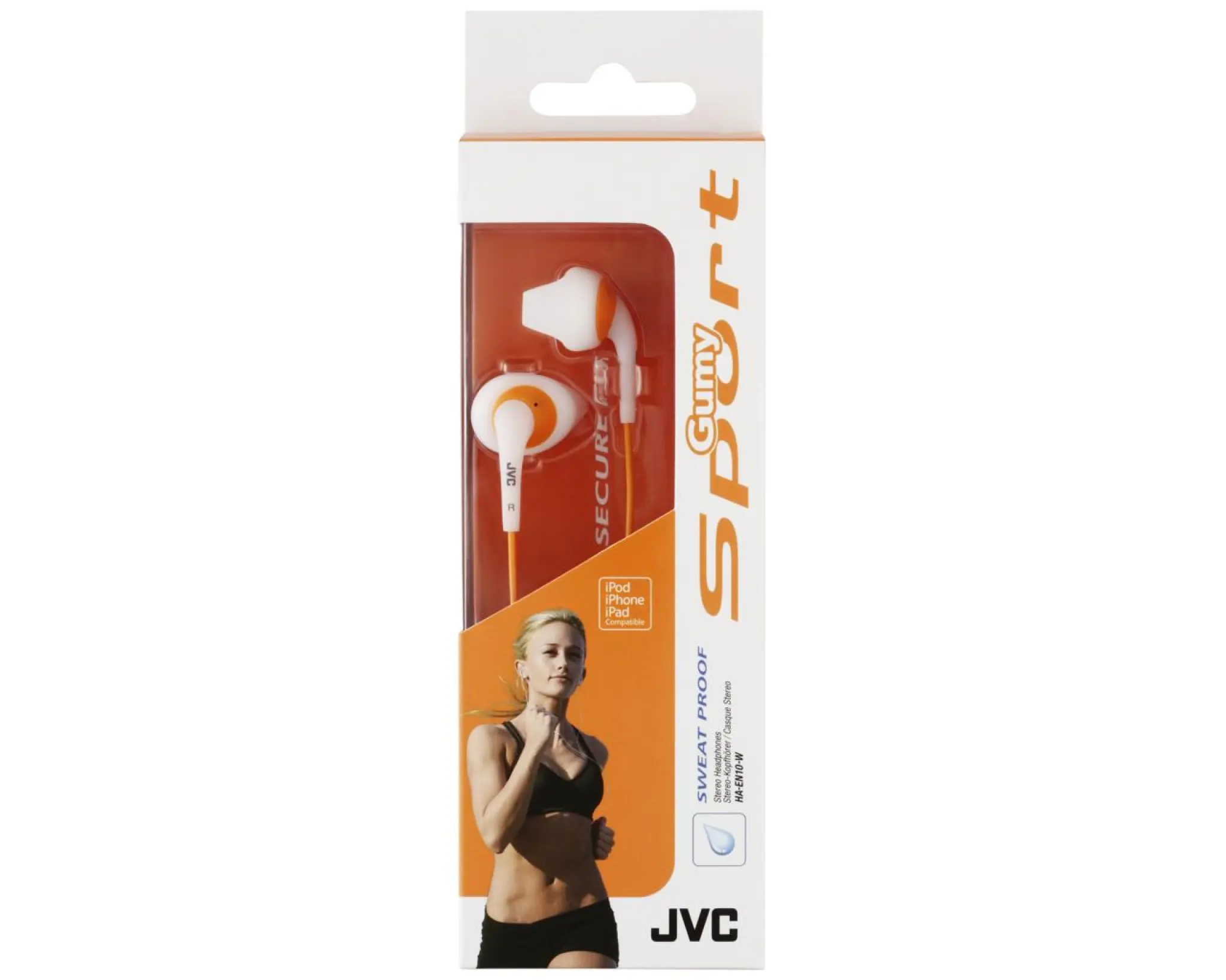 JVC In Ear Gumy Sport Headphones. White