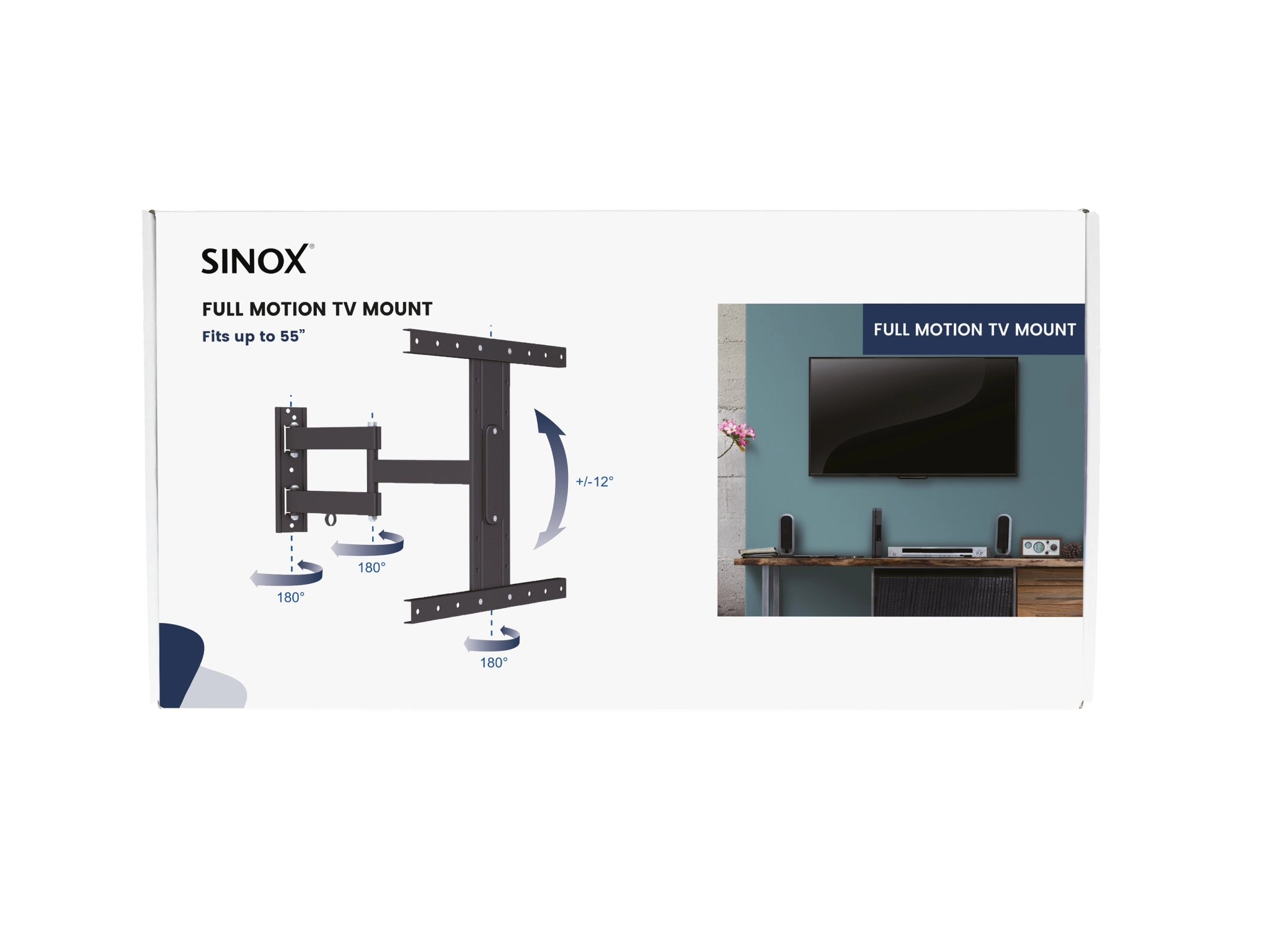 Sinox One TV Wall Mount. 32"-55". Black