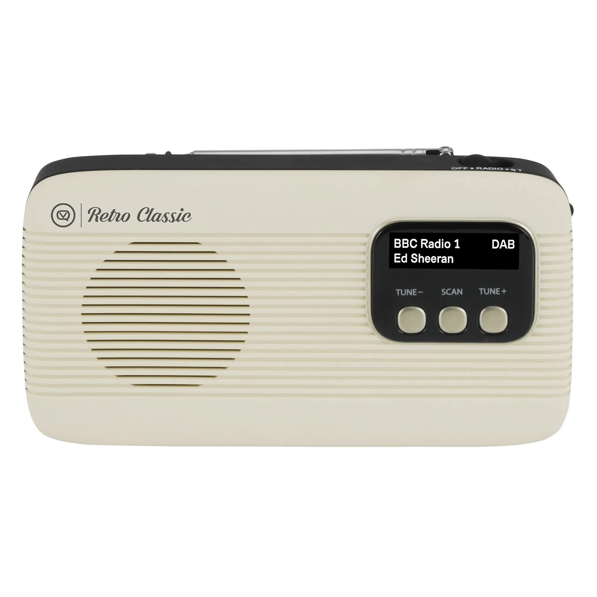 VQ Retro Classic radio. Sort/hvid