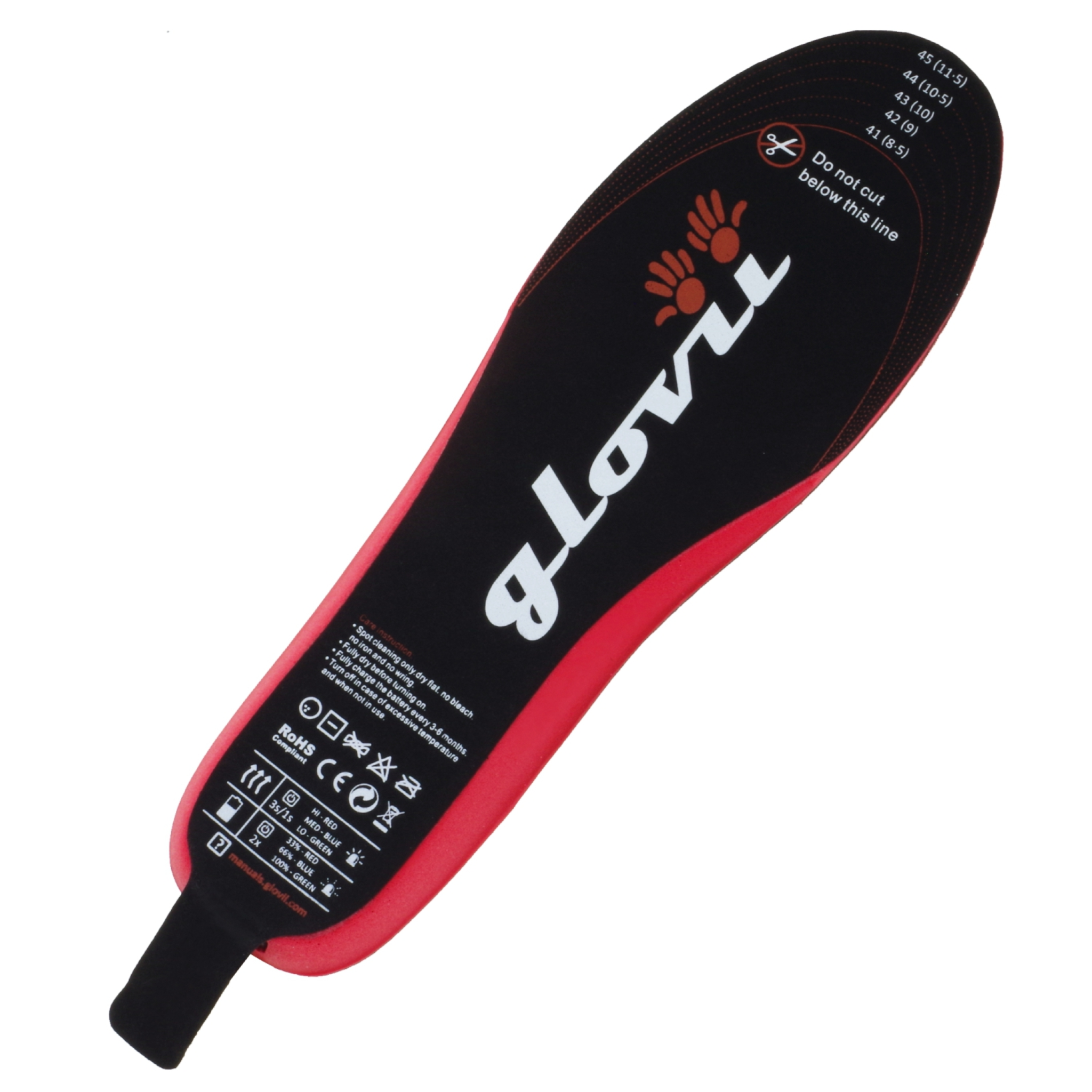 Glovii Heated Insoles with Remote Size M Glovii Heated Insoles with Remote Size M