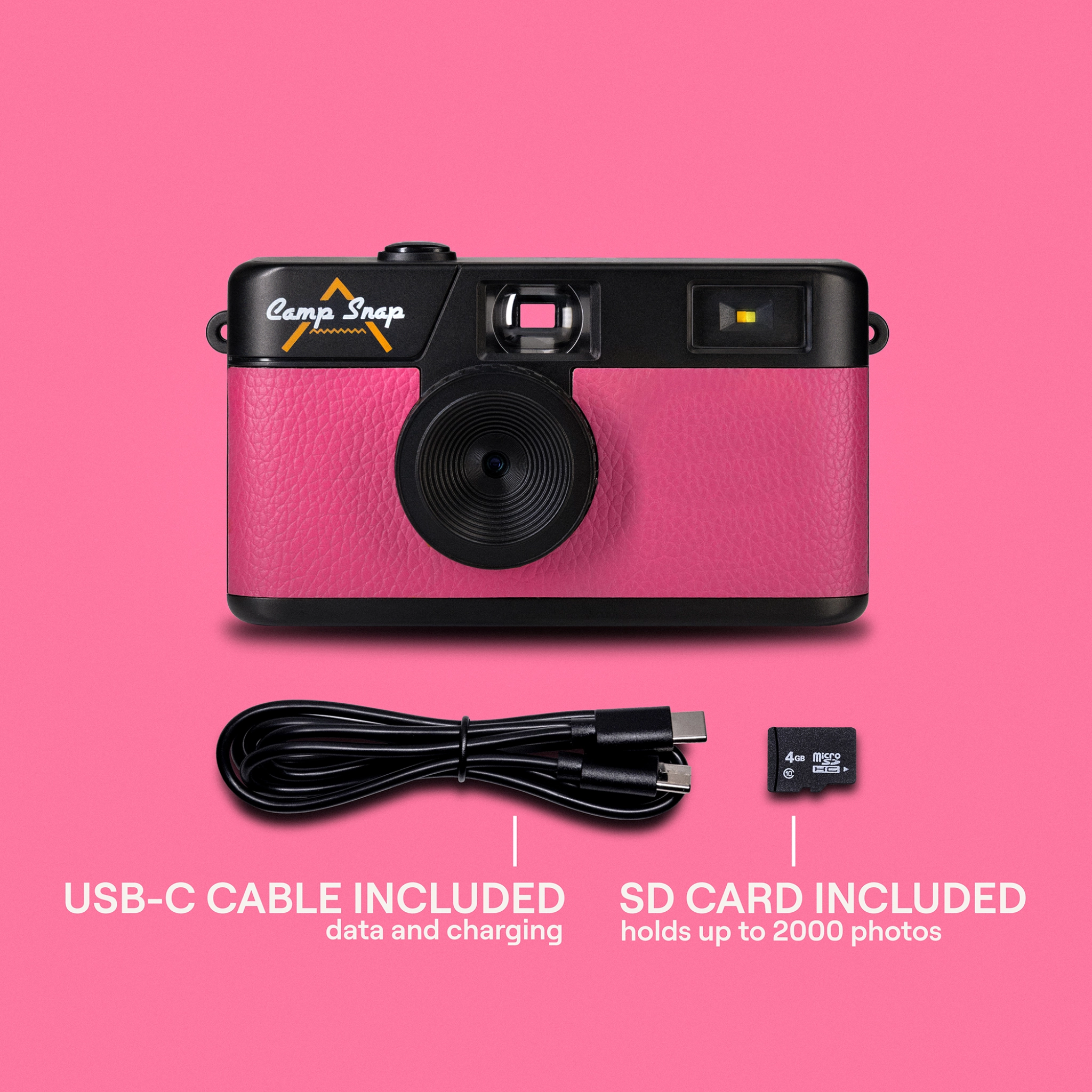 Camp Snap Camera. Flamingo lyserød