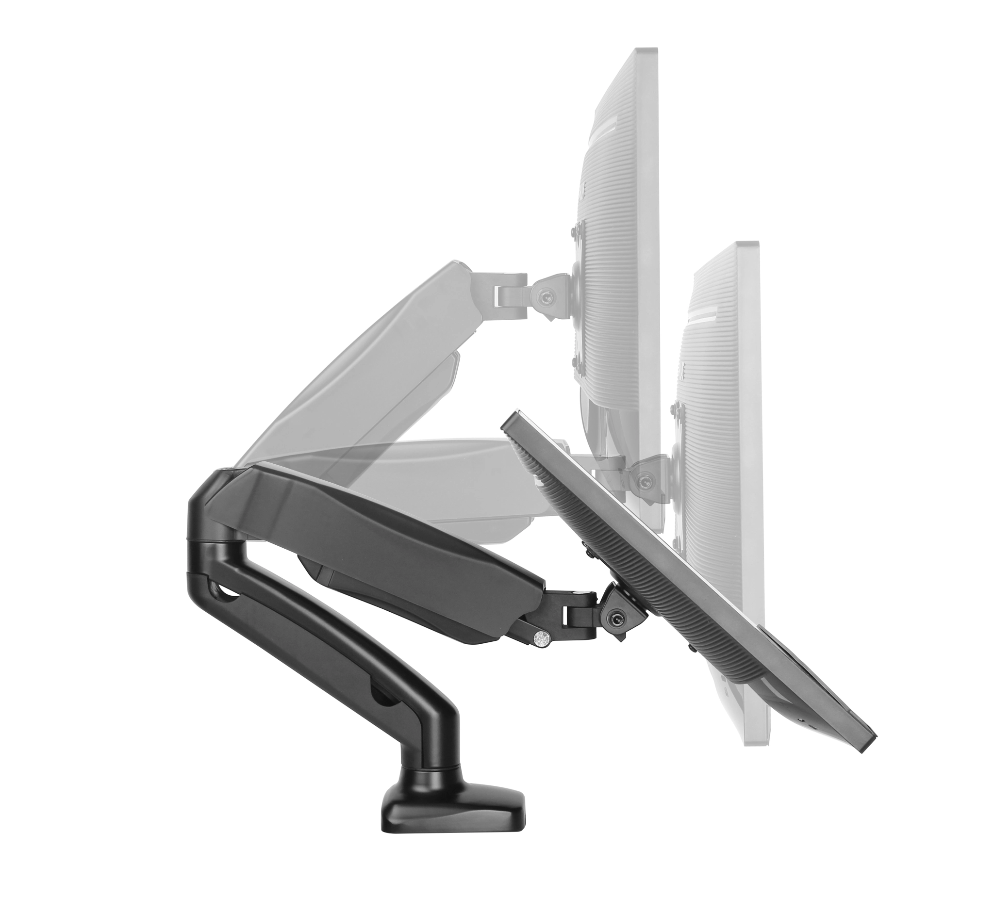 Sinox Office Single Monitor Desk Mount with Gas Spring. Up to 32". Black